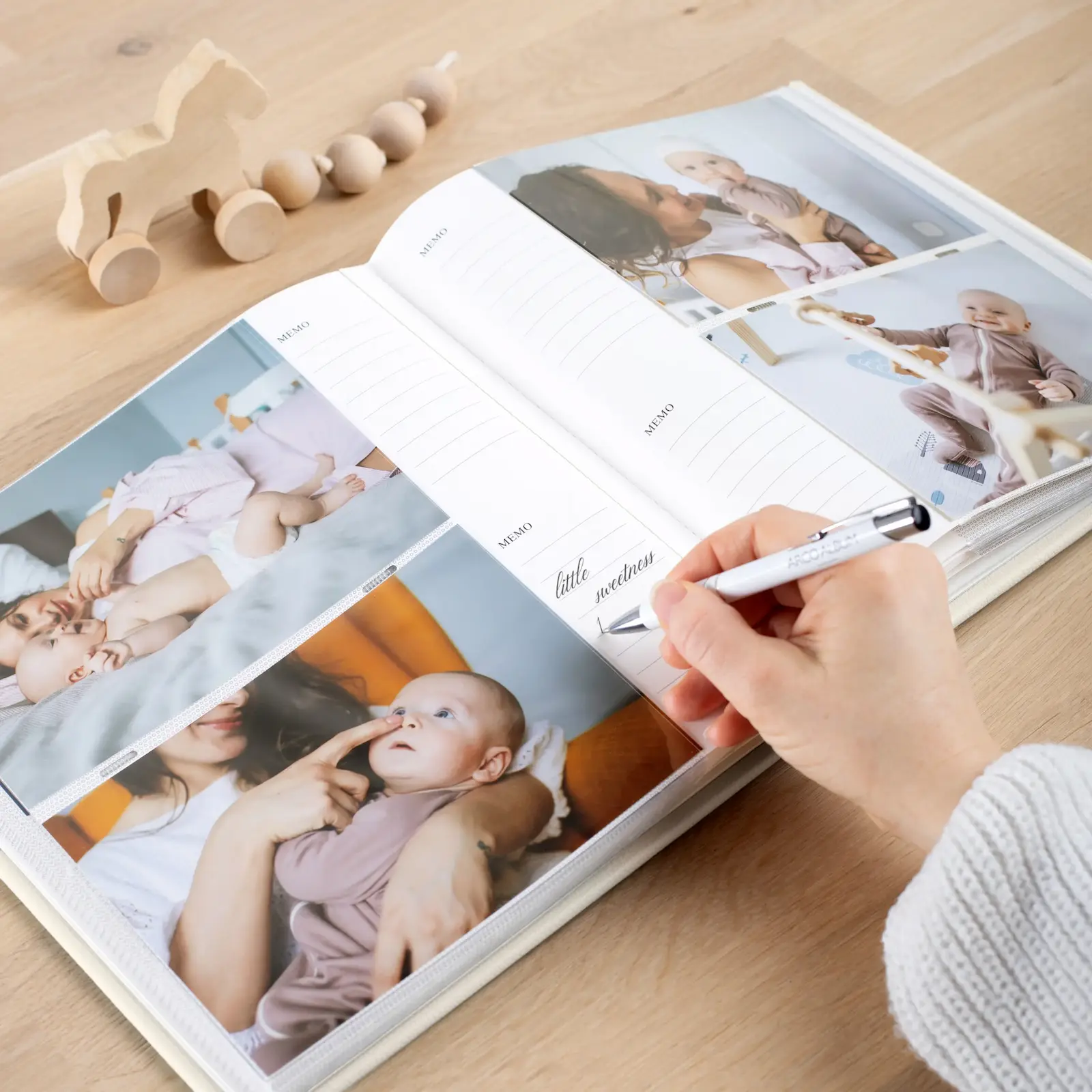 Eco Leather Baby Slip In Photo Album for 200 4x6 or 5x7 Photos UV - Image 3