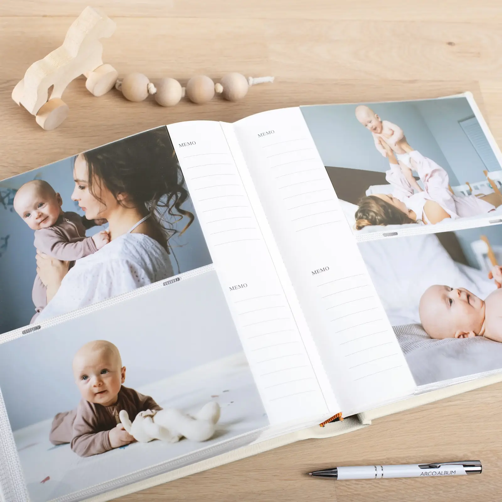 Eco Leather Baby Slip In Photo Album for 200 4x6 or 5x7 Photos UV - Image 5