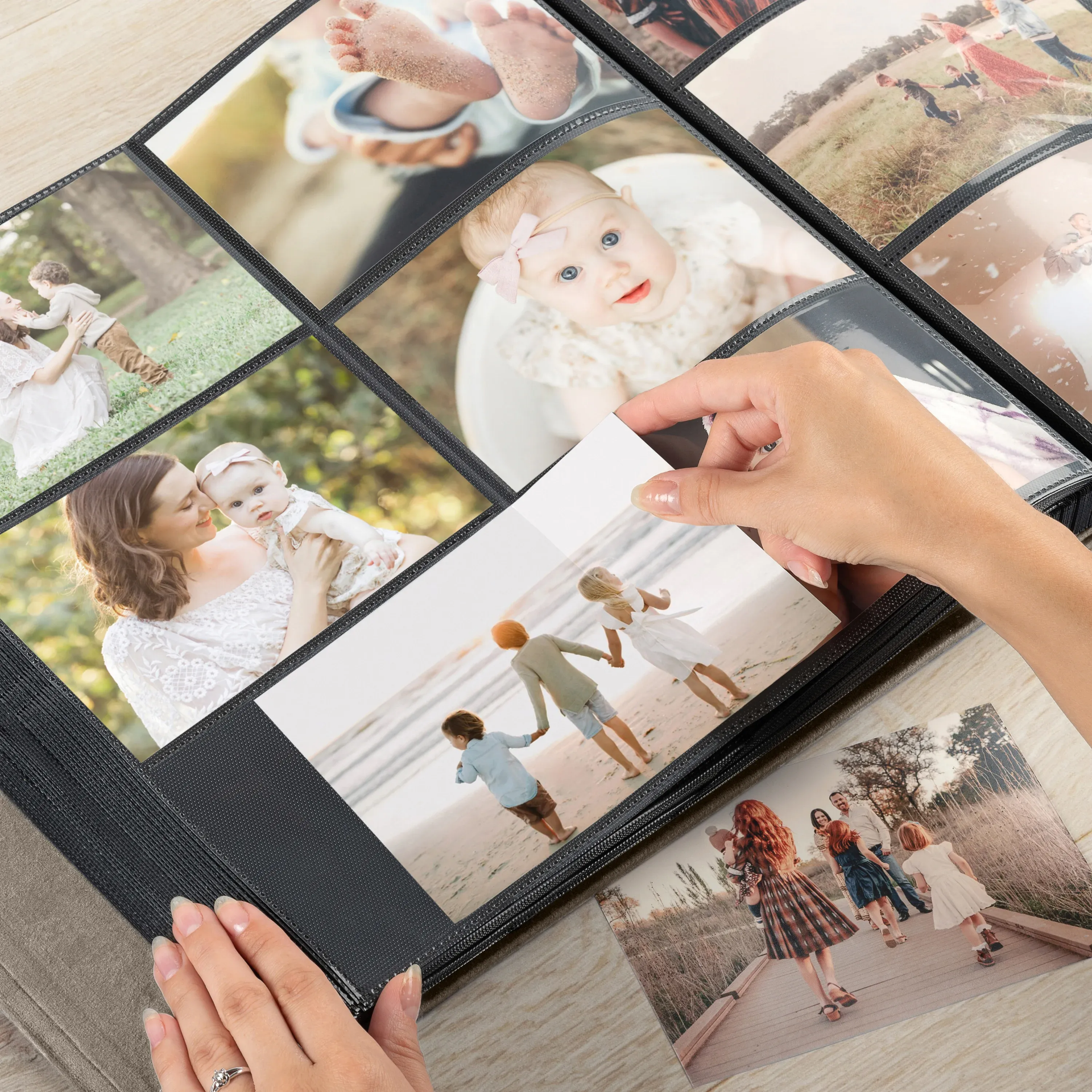 Velvet Slip In Photo Album for 120-1200 4x6 Photos, Design M27 - Image 6