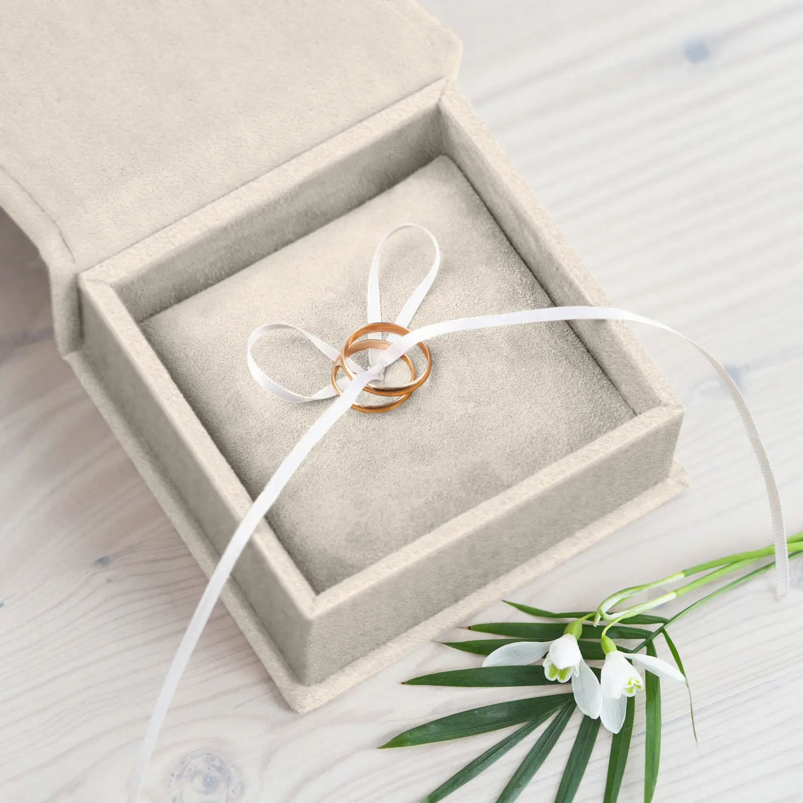 Suede Ring Bearer Box - Image 2