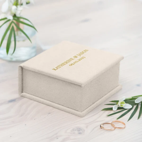 Suede Ring Bearer Box