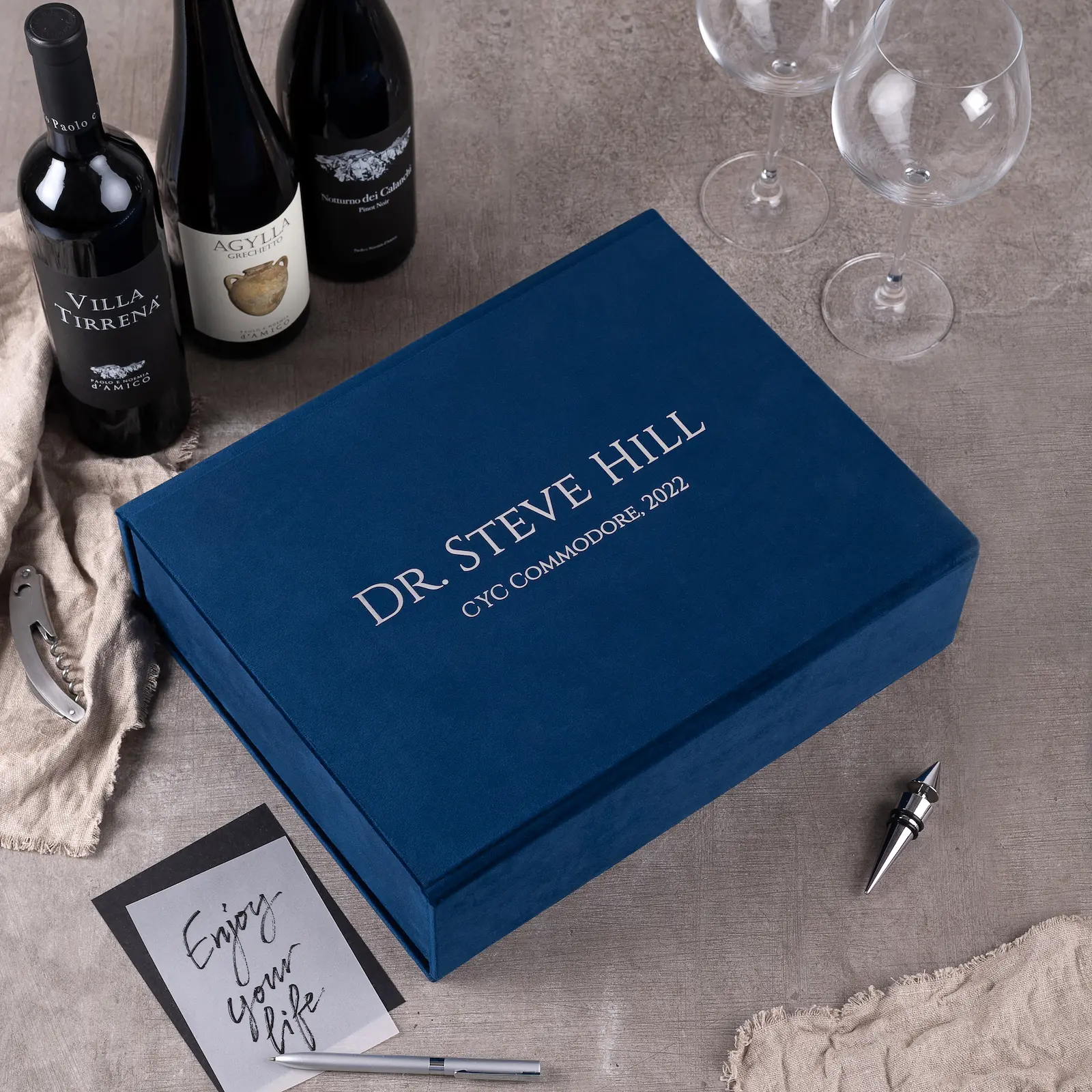 Velvet Wine Box for 3 Bottles - Image 2