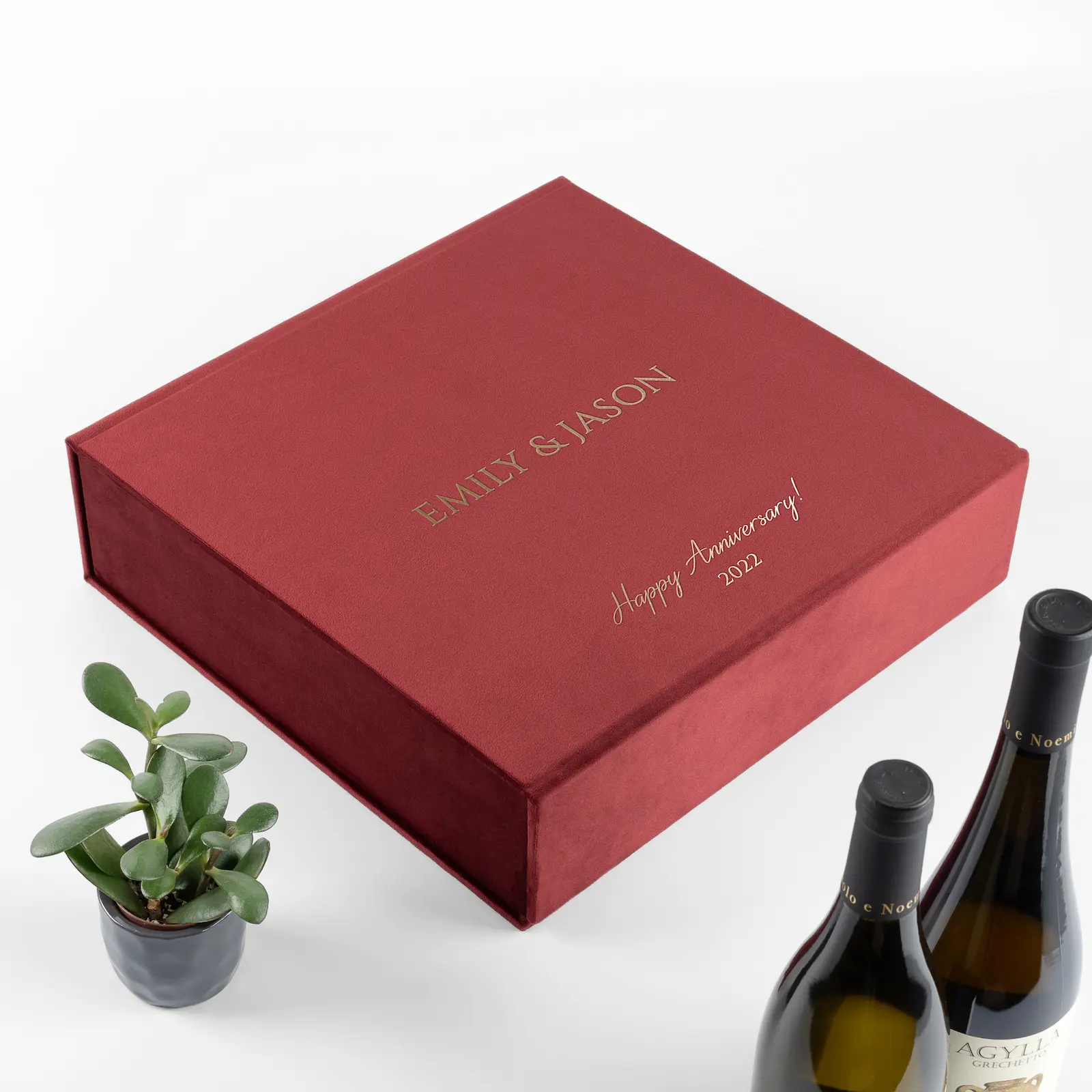 Velvet Wine Box for 4 Bottles - Image 3