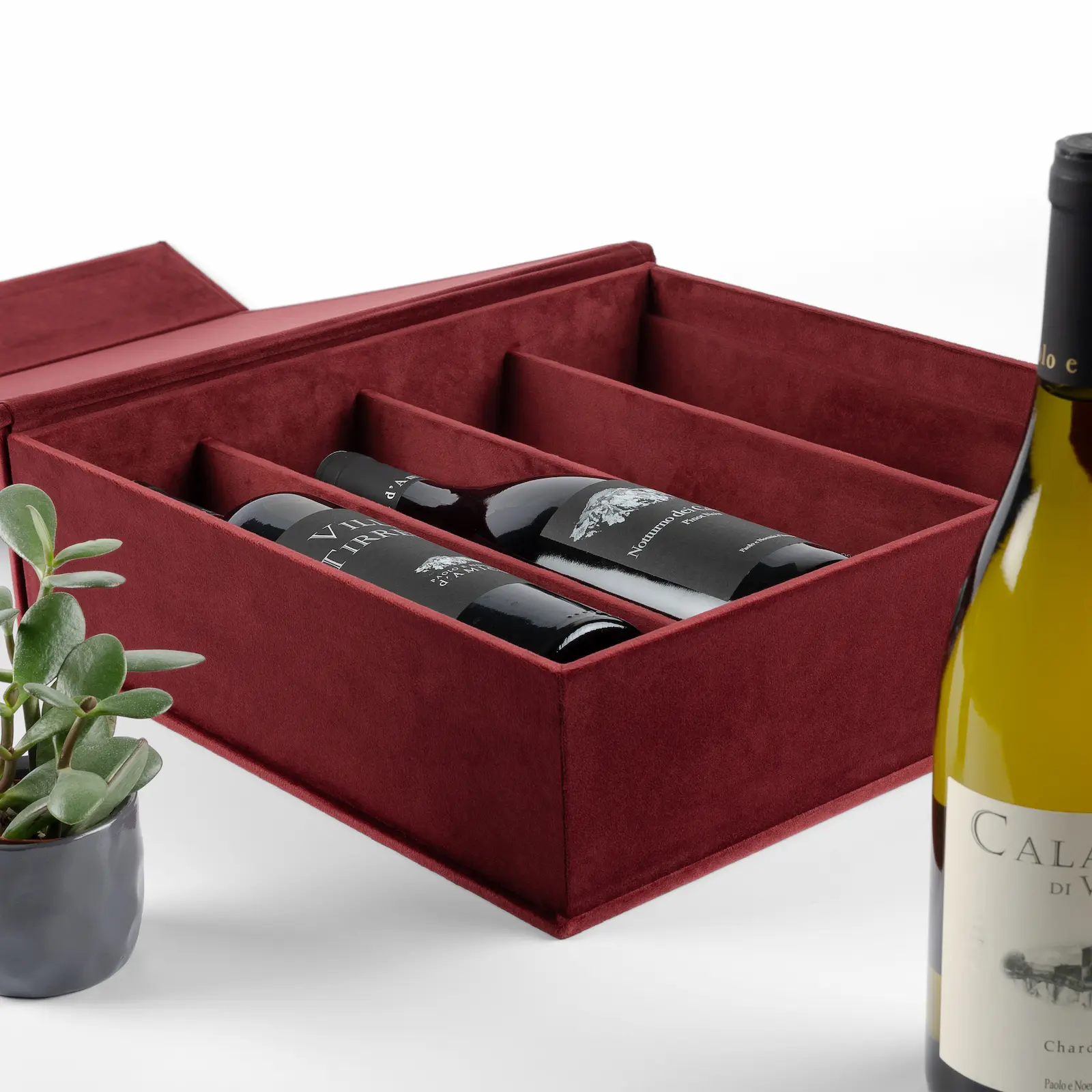 Velvet Wine Box for 4 Bottles - Image 4