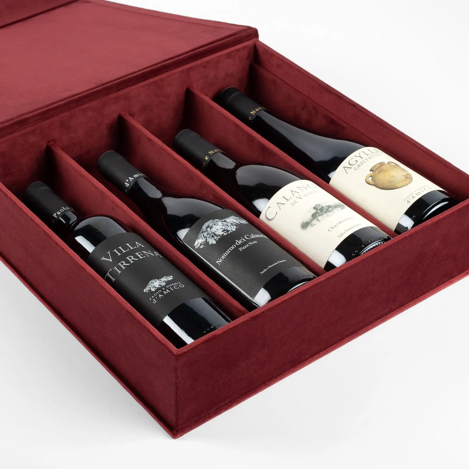 Velvet Wine Box for 4 Bottles - Image 5