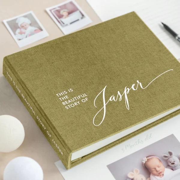 Linen Baby Photo Book