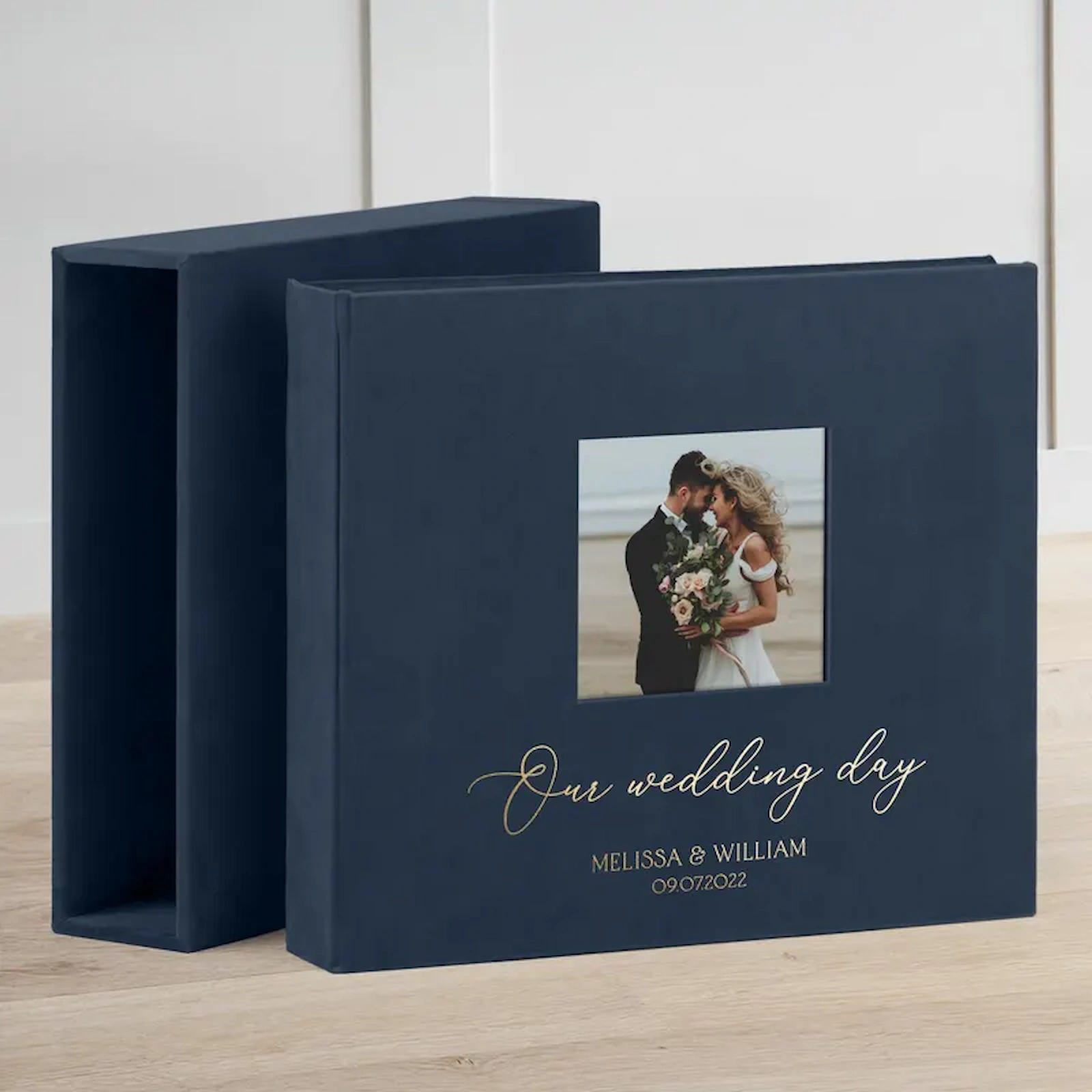 Velvet Slip In Photo Album with Photo Window for 120-1200 4x6 Photos, Design W115 - Image 2