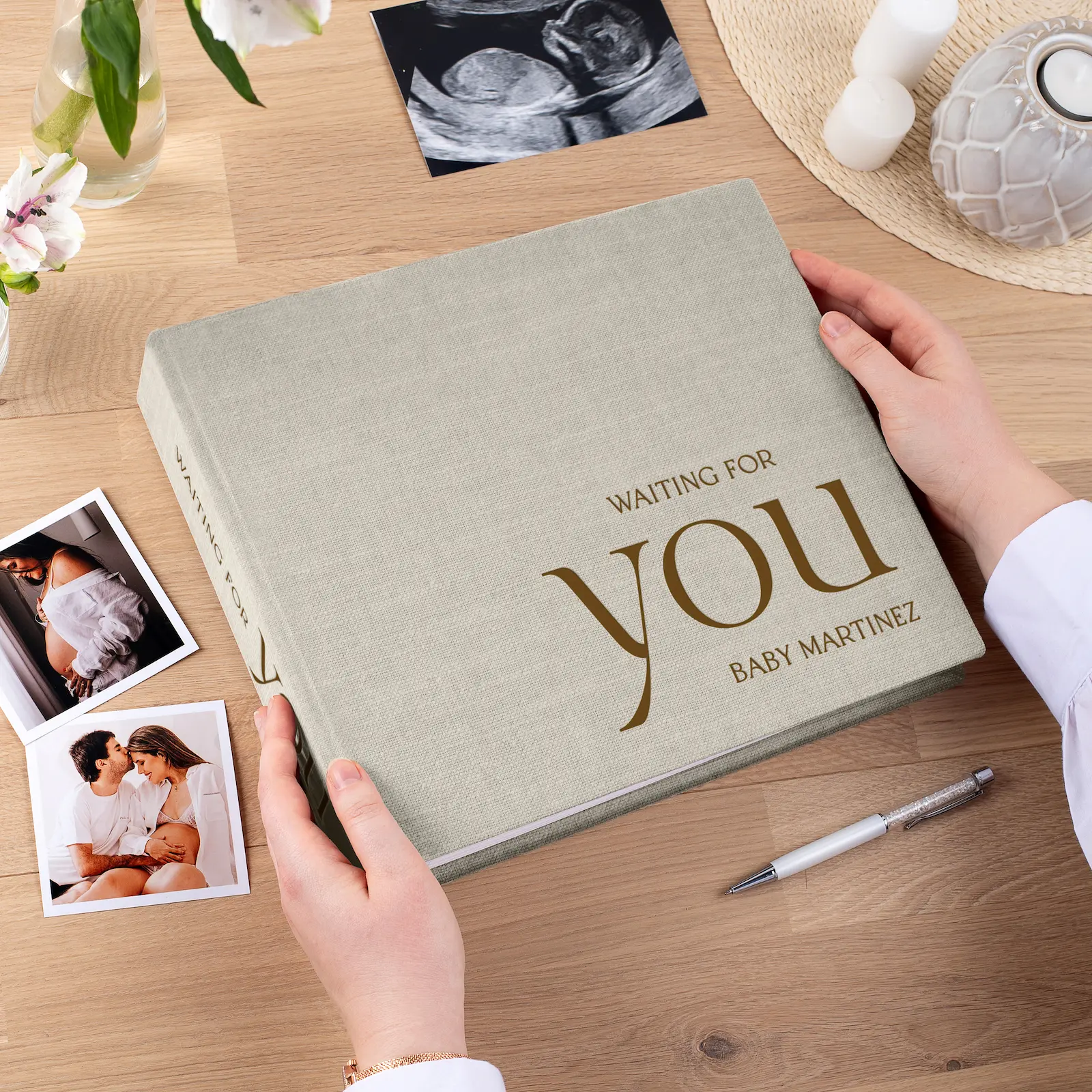 Linen Pregnancy Book