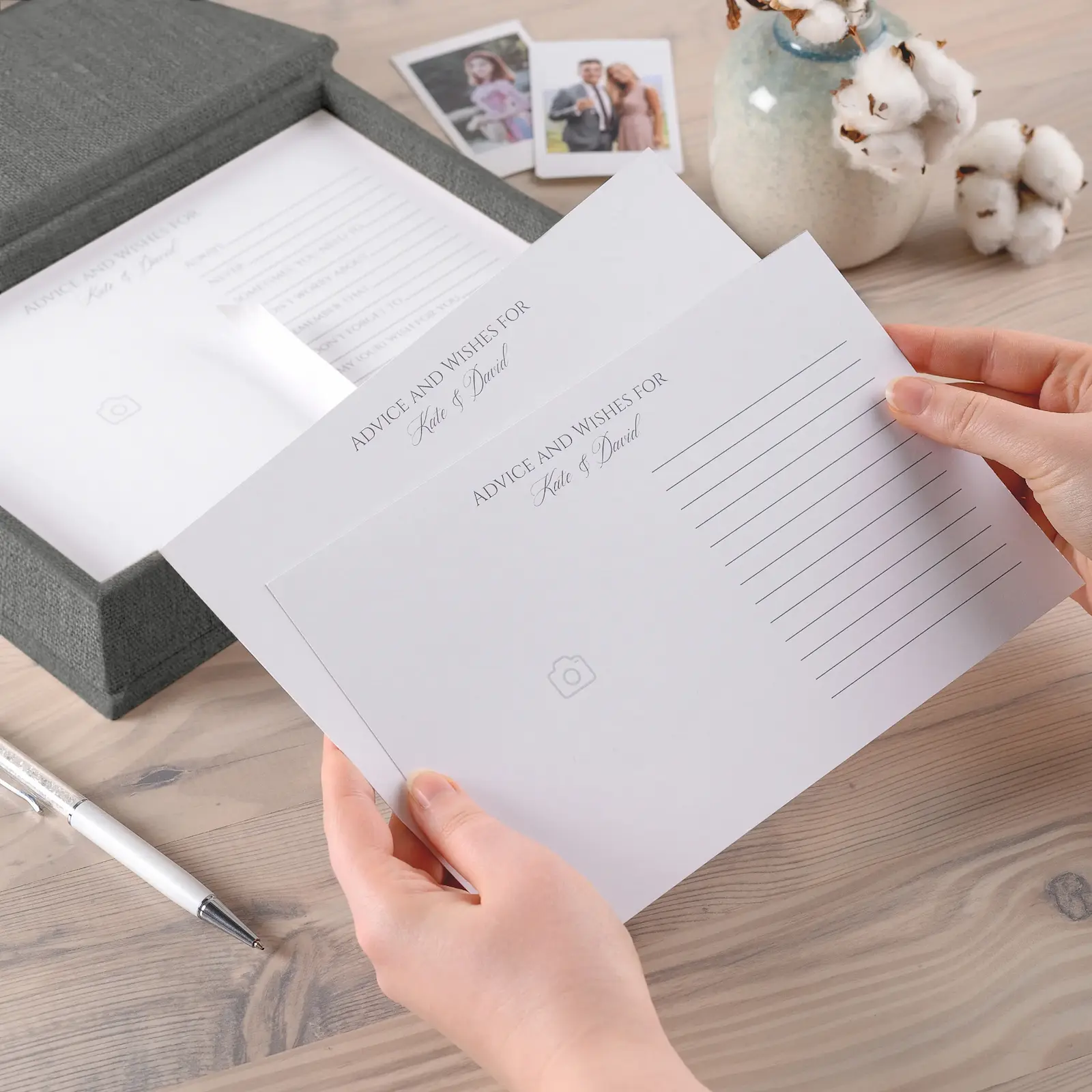Linen Box + Wedding Advice Cards - Image 5