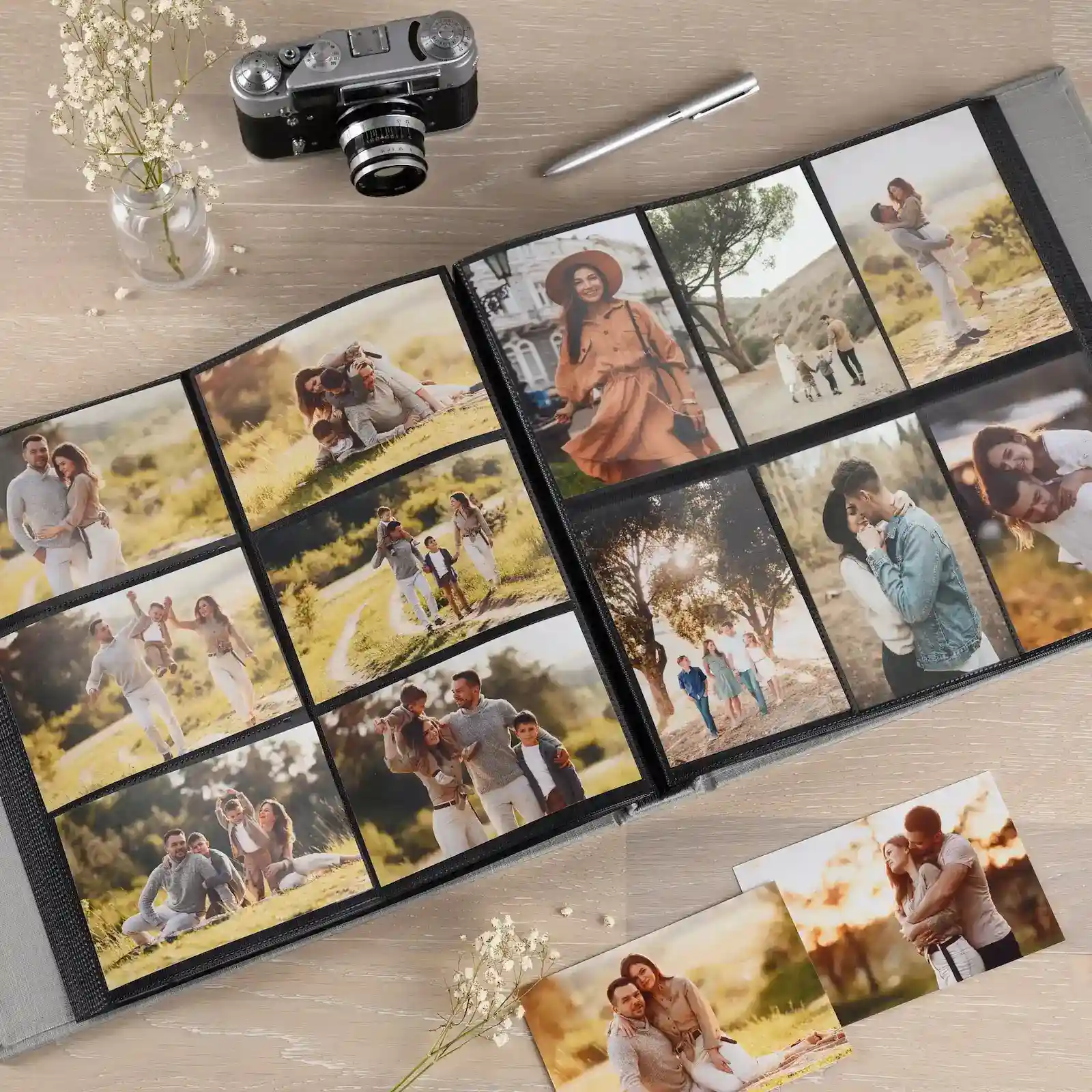 Linen Slip In Photo Album for 120-1200 4x6 Photos, Design W136 - Image 5