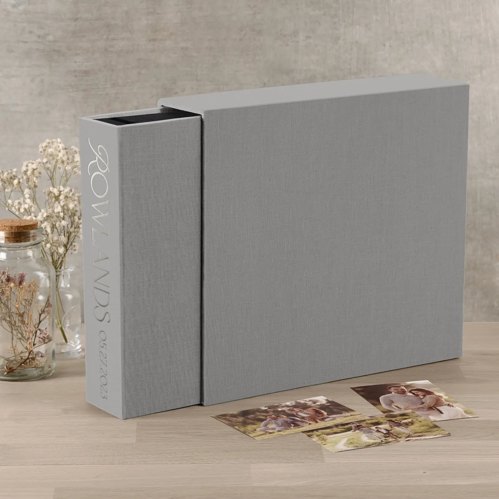 Linen Slip In Photo Album for 120-1200 4x6 Photos, Design W136 - Image 3