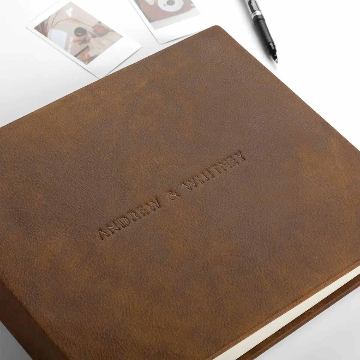Leather Wedding Guest Book - Image 3