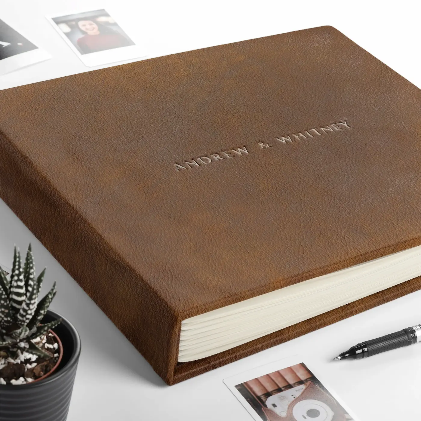 Leather Wedding Guest Book - Image 4