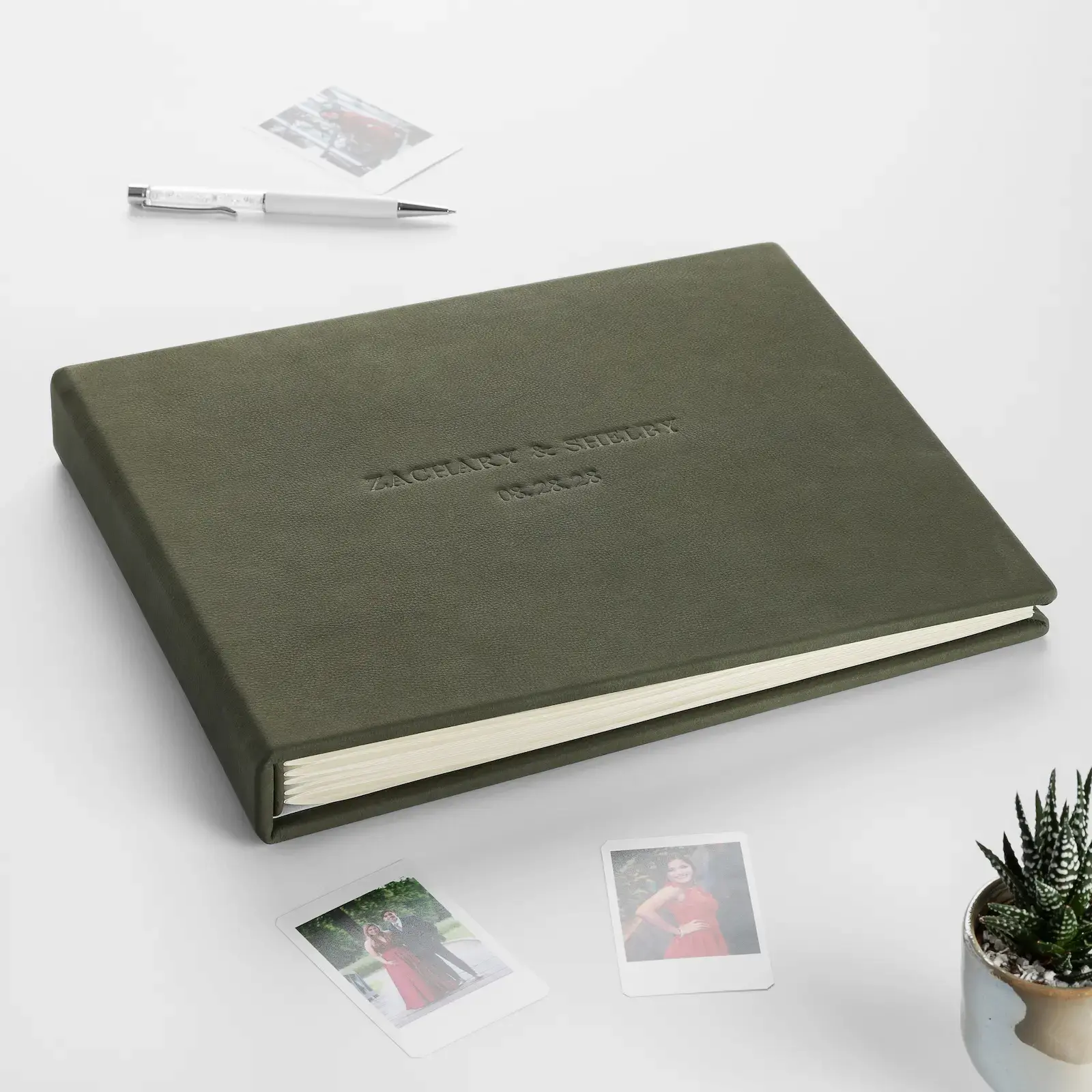 Leather Wedding Guest Book