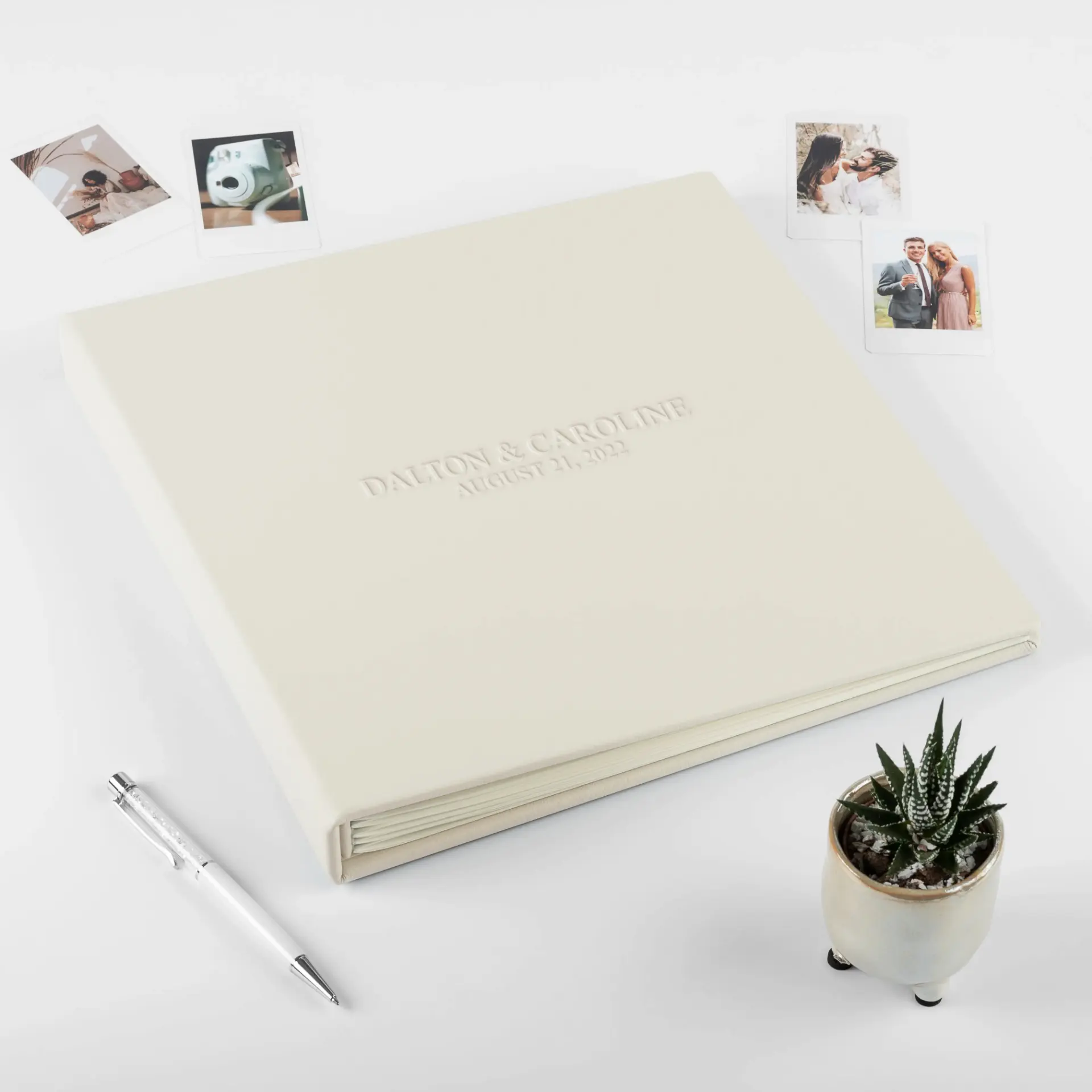 Leather Wedding Guest Book