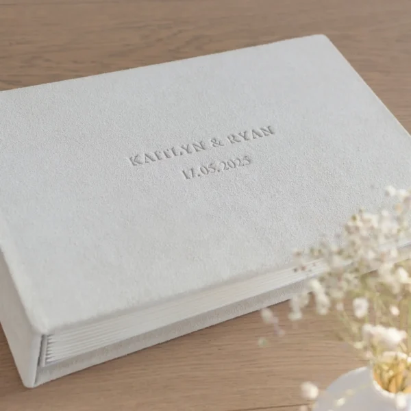 Suede Wedding Guest Book