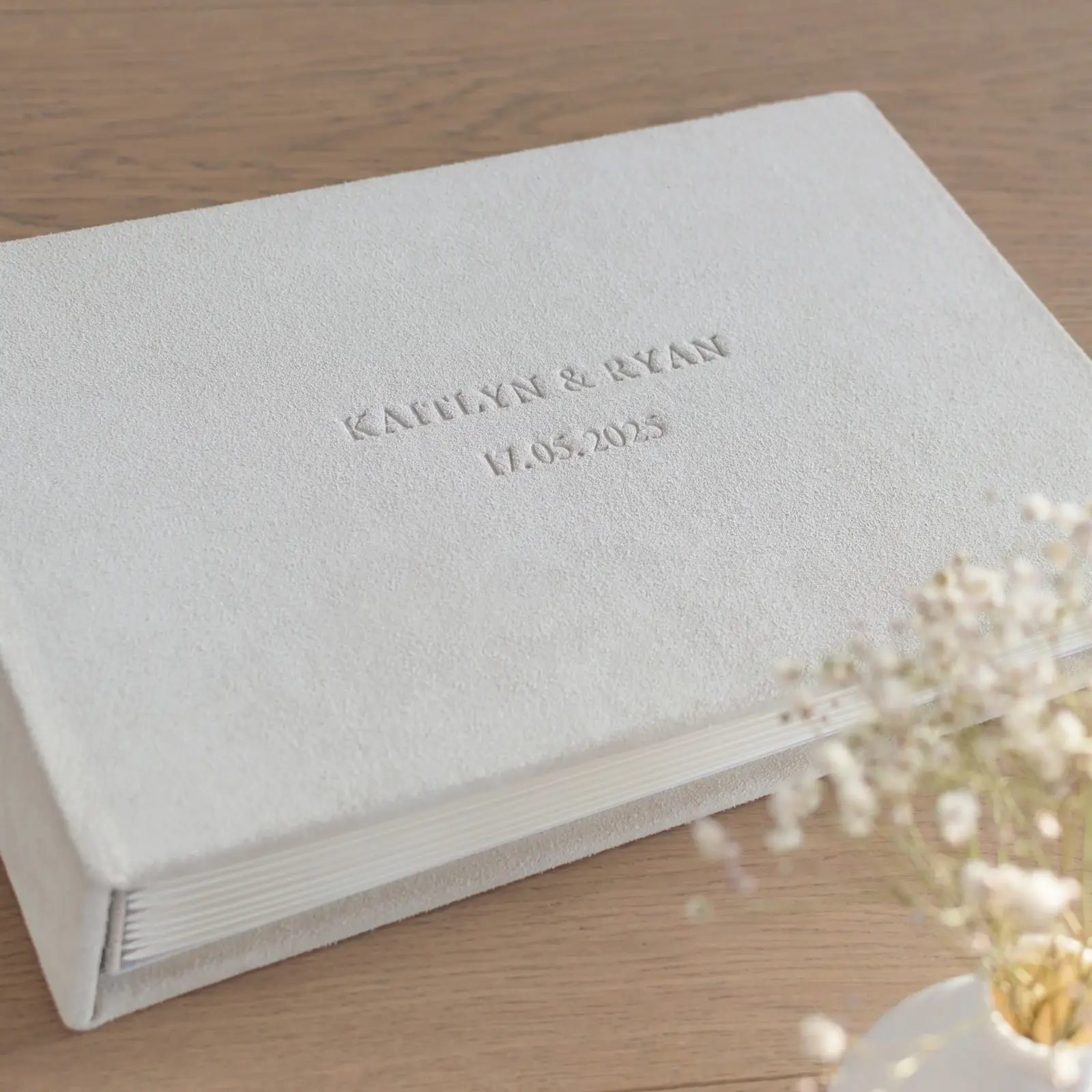 Suede Wedding Guest Book