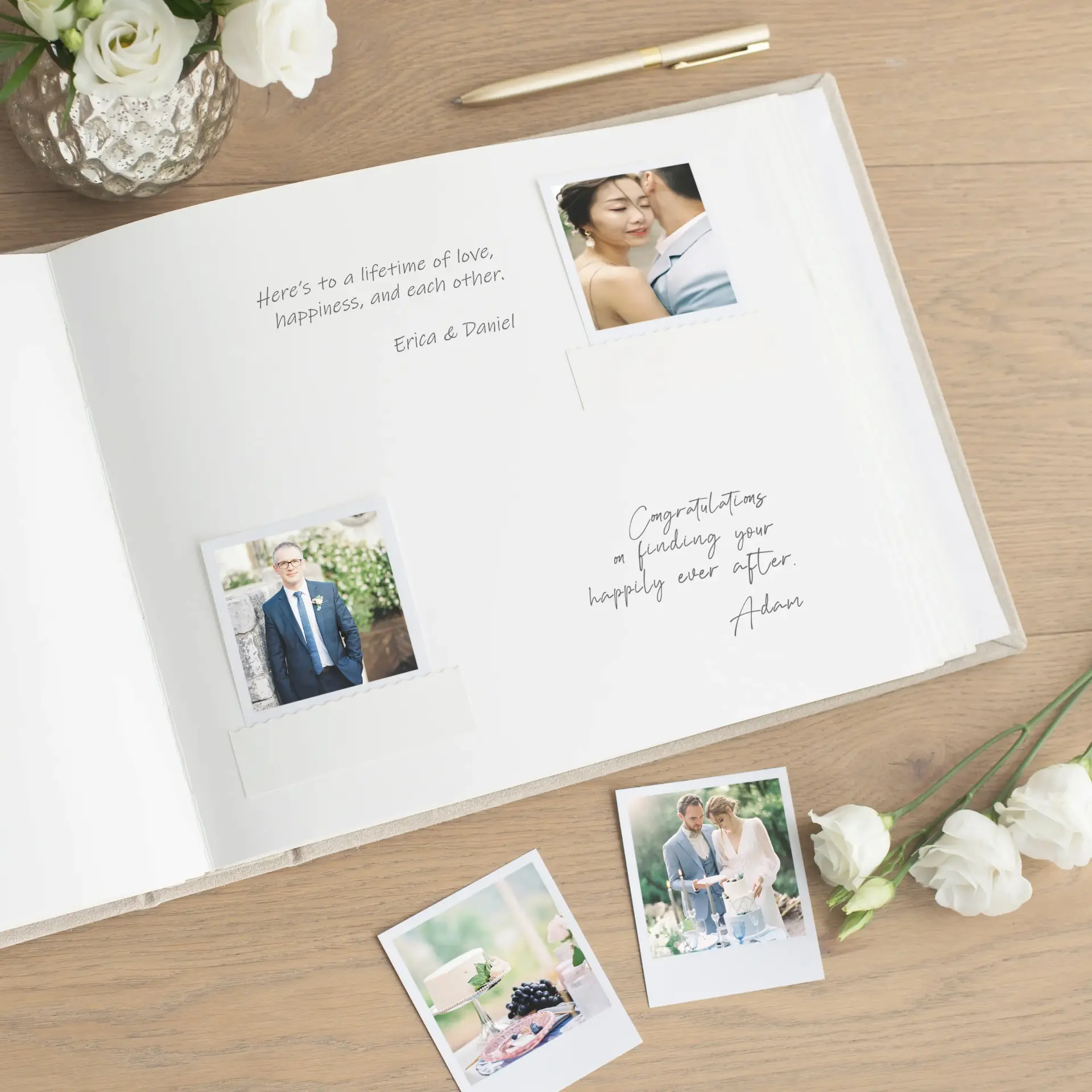Suede Wedding Guest Book - Image 3