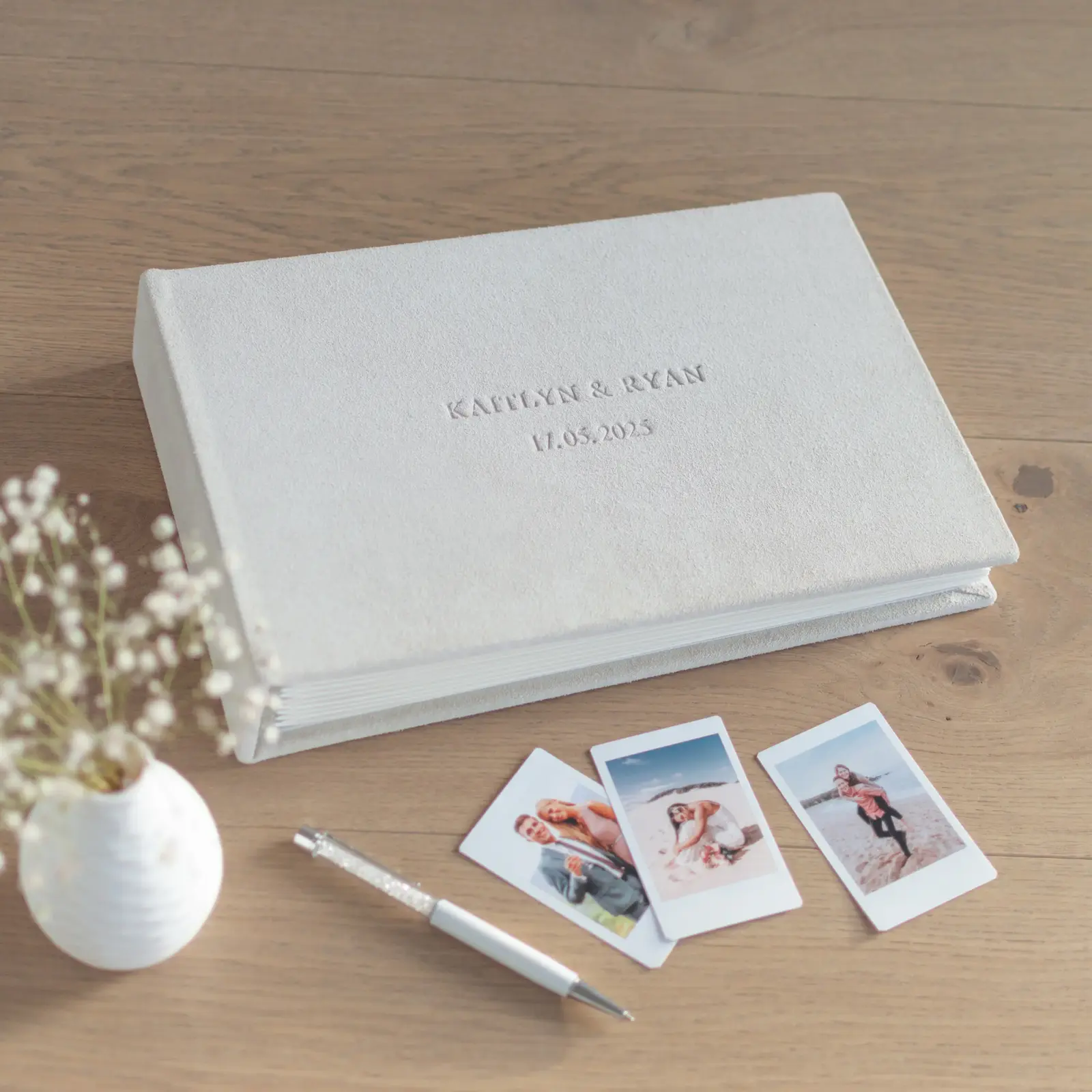 Suede Wedding Guest Book - Image 4