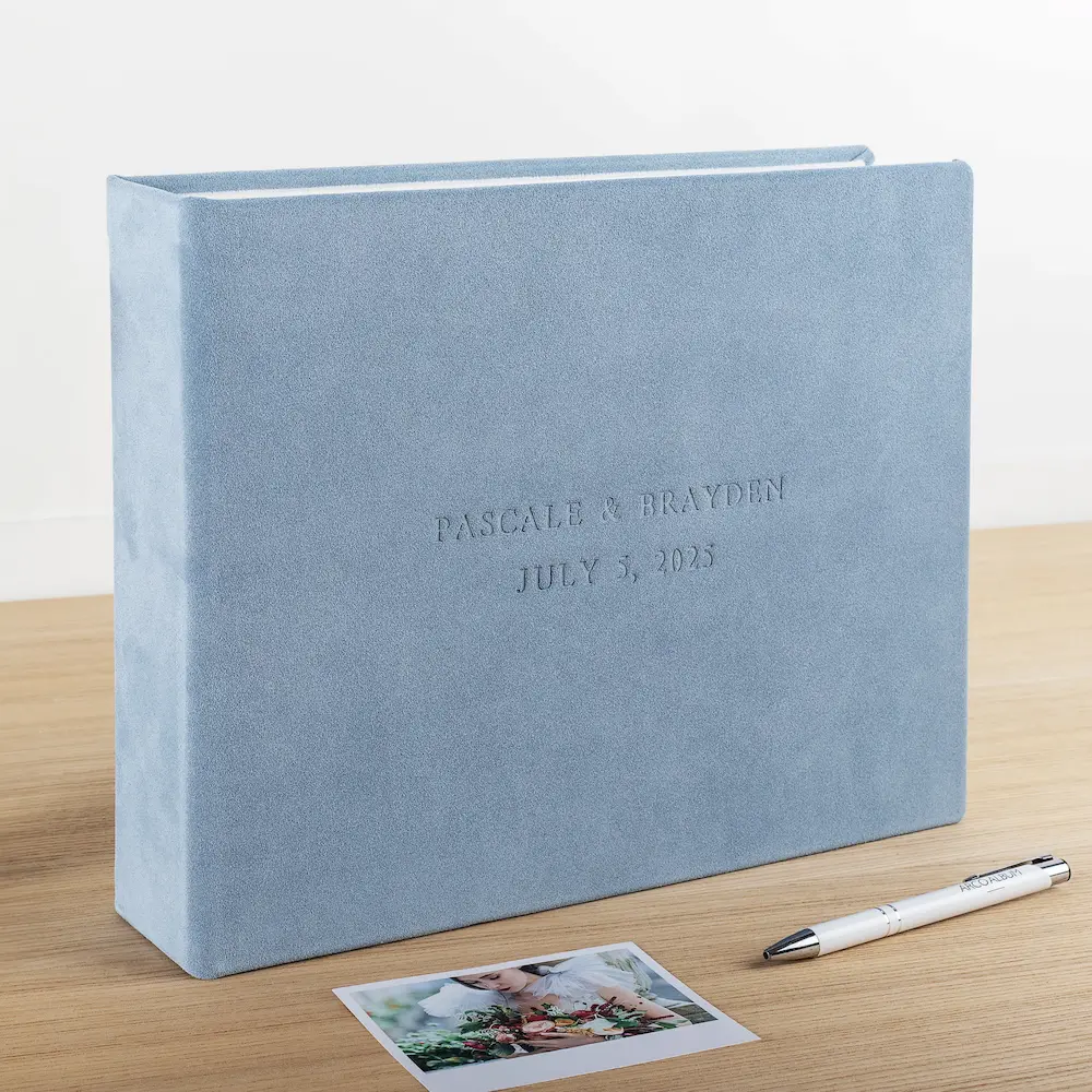 Suede Wedding Guest Book
