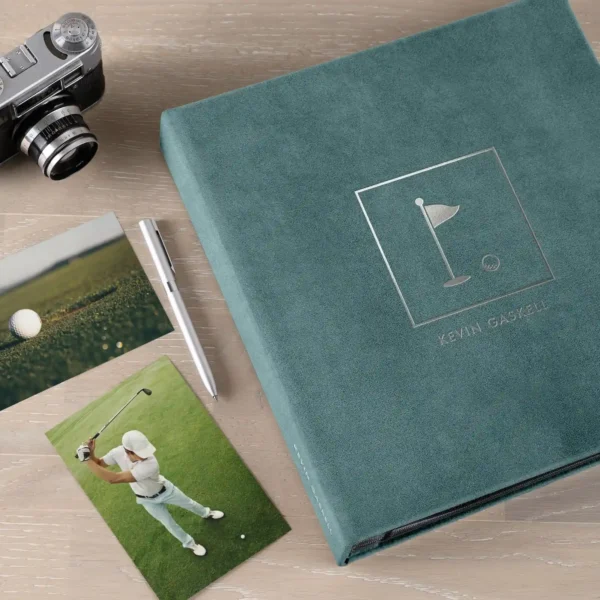 Velvet Slip In Photo Album for 100-1000 4x6 Photos, Golf Lover Book