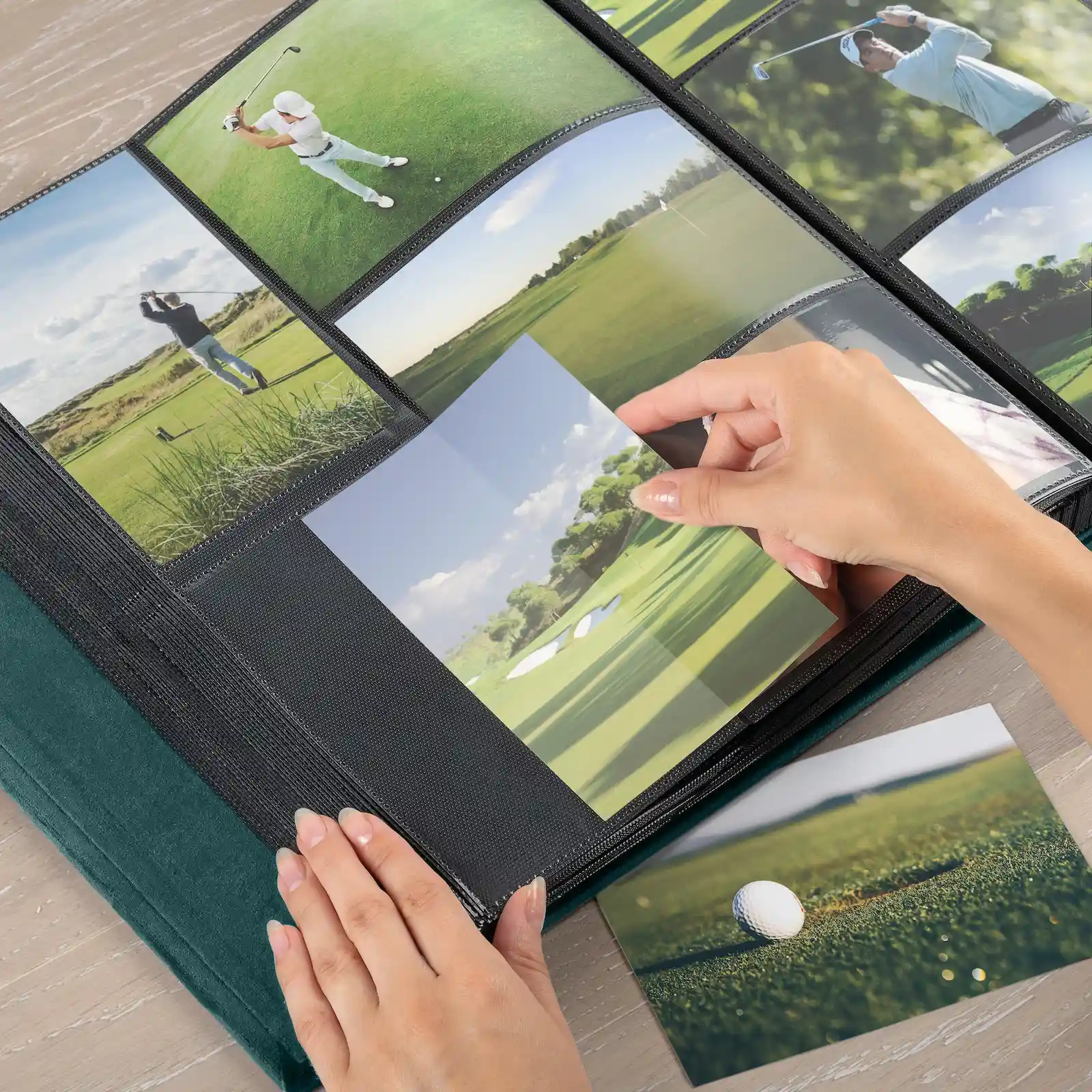 Velvet Slip In Photo Album for 100-1000 4x6 Photos, Golf Lover Book - Image 5