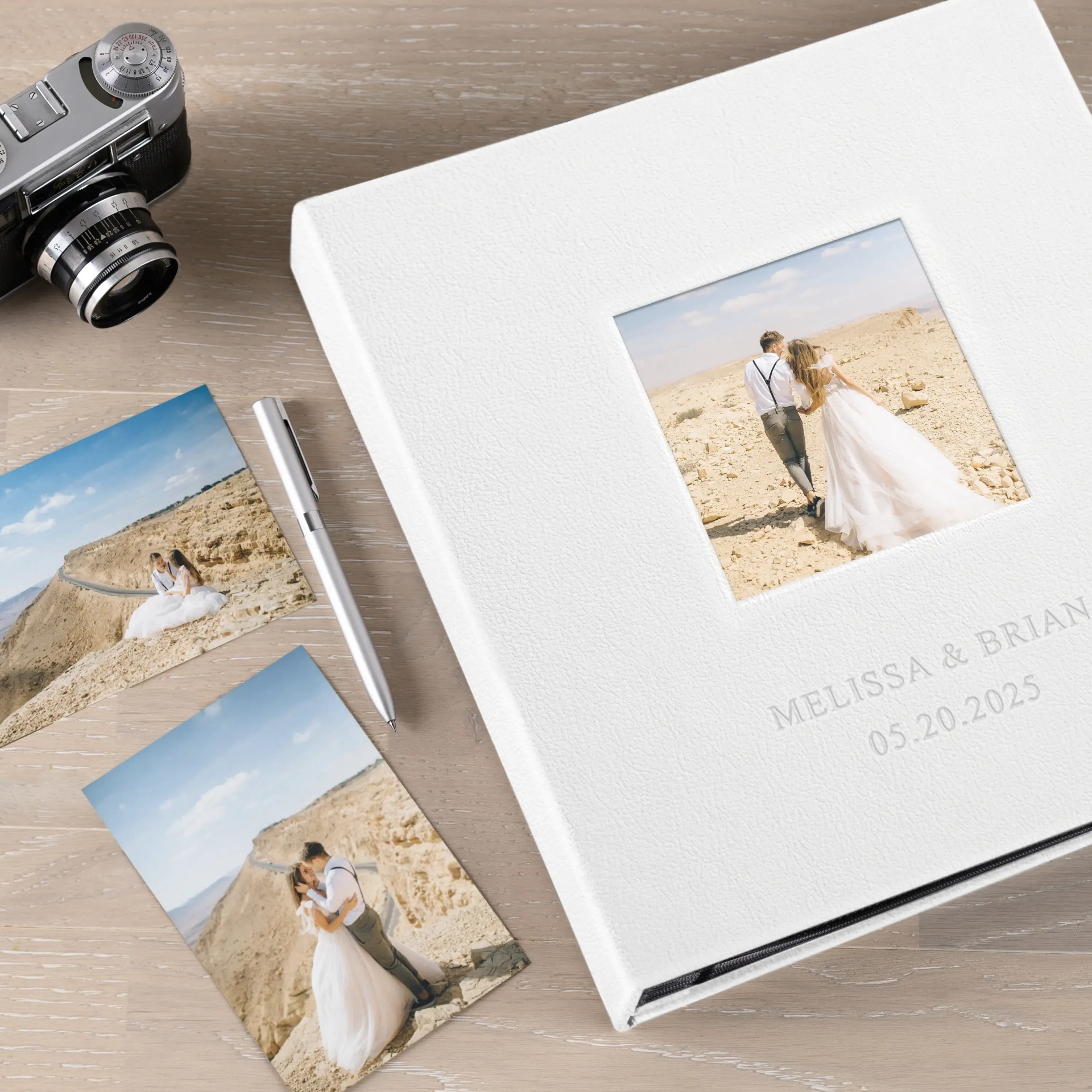 Leather Slip In Photo Album with Photo Window for 100-1000 4x6 Photos - Image 3
