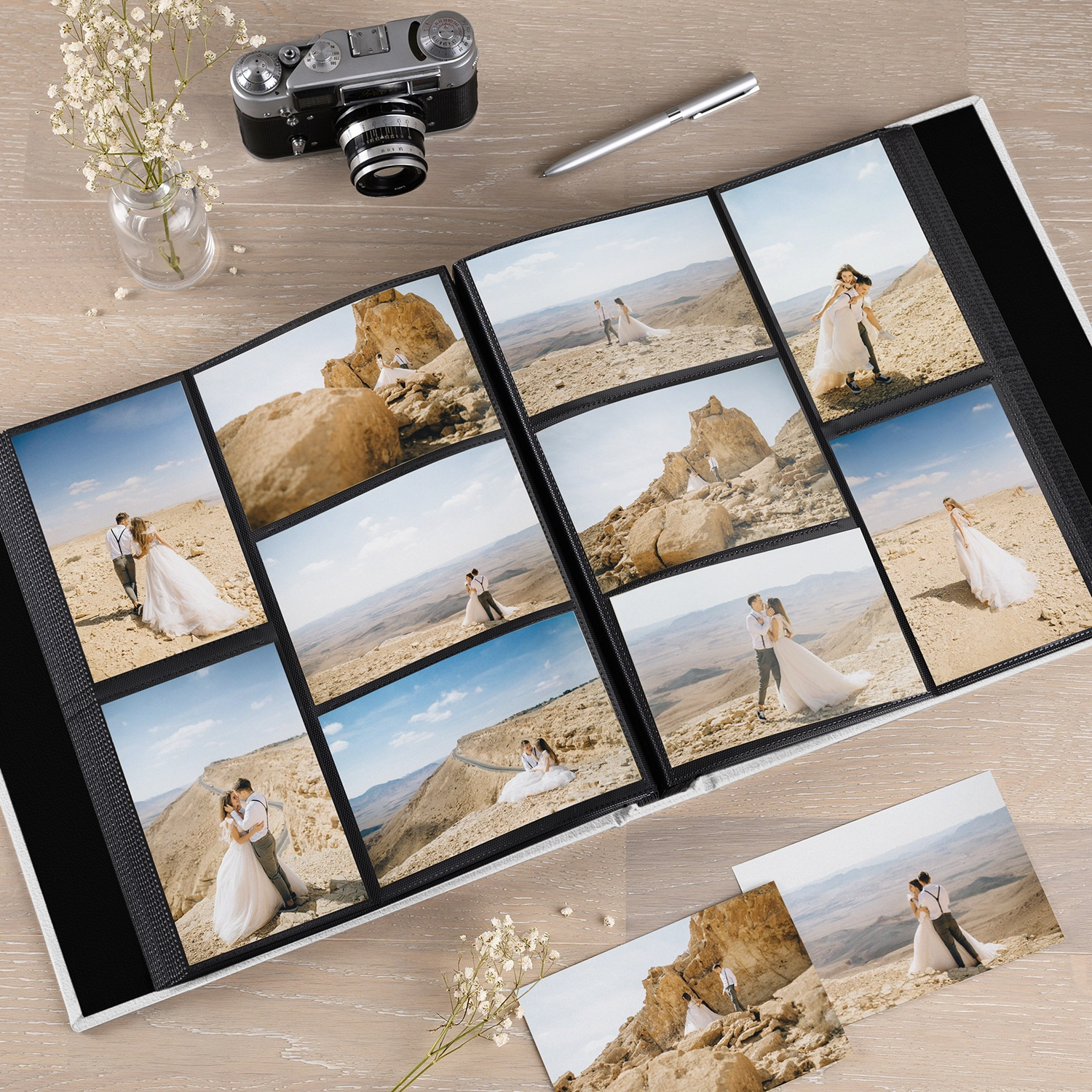 Leather Slip In Photo Album with Photo Window for 100-1000 4x6 Photos - Image 5
