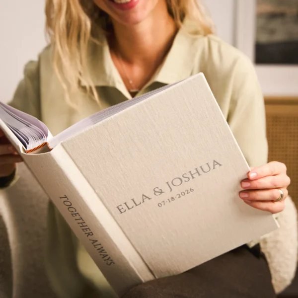 Linen Slip In Photo Album for 300 4x6 Photos