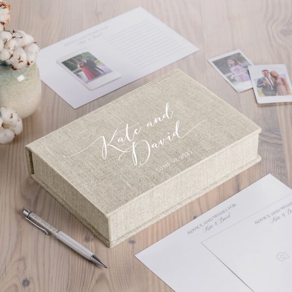 Linen Box + Wedding Advice Cards