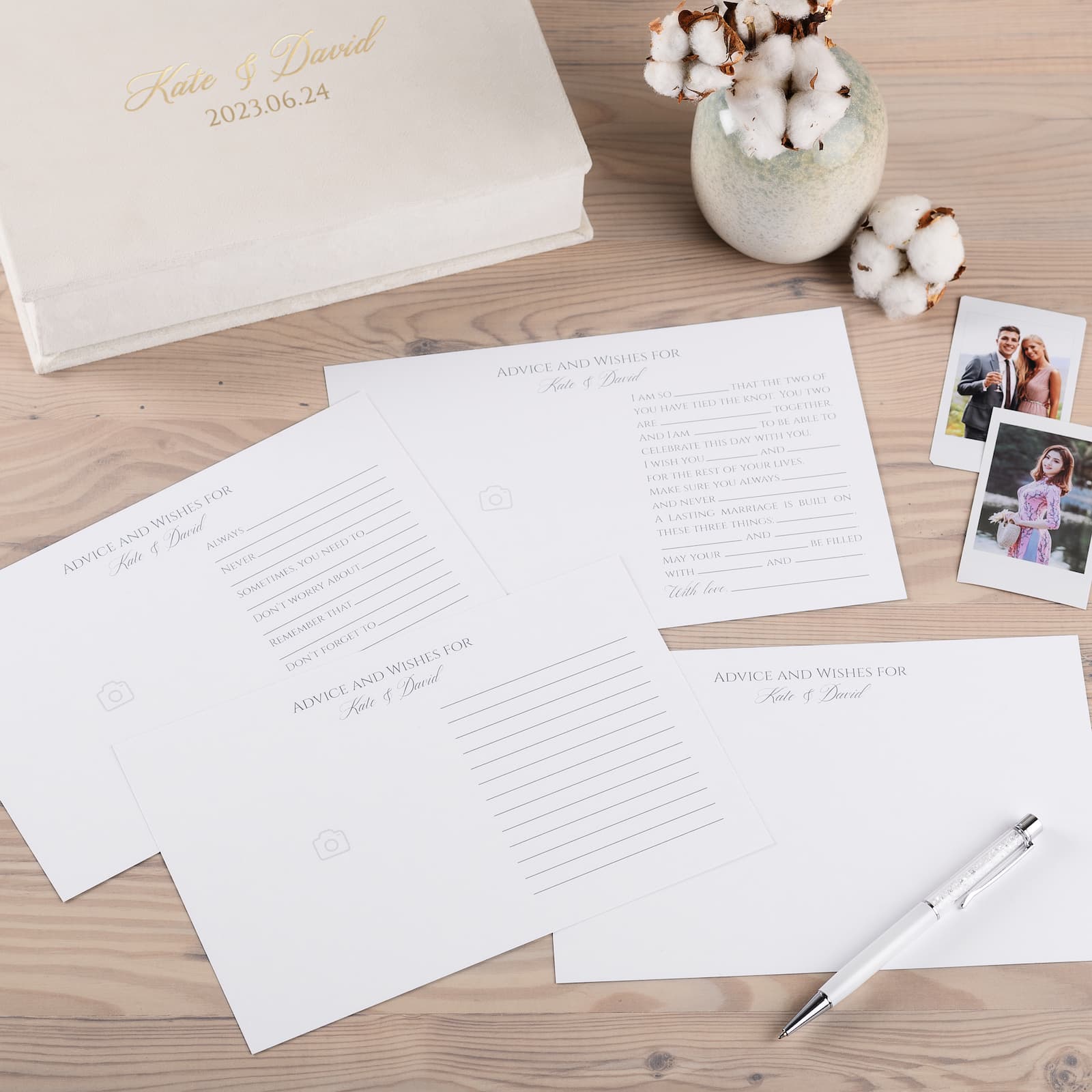 Velvet Box  + Wedding Advice Cards - Image 5