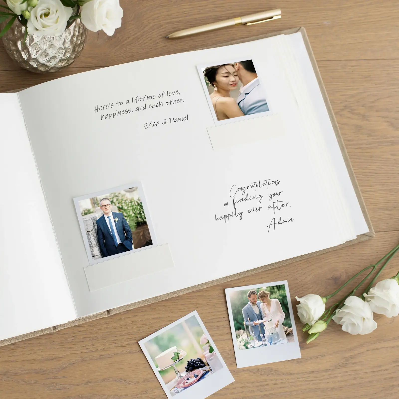 Suede Wedding Guest Book - Image 3
