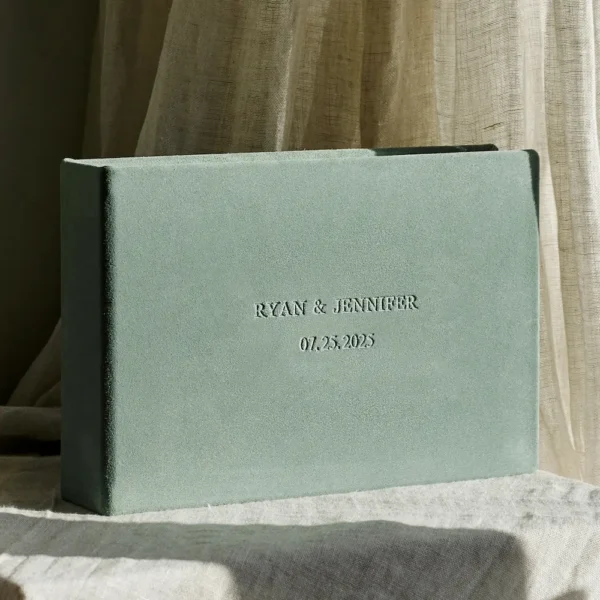 Suede Wedding Guest Book