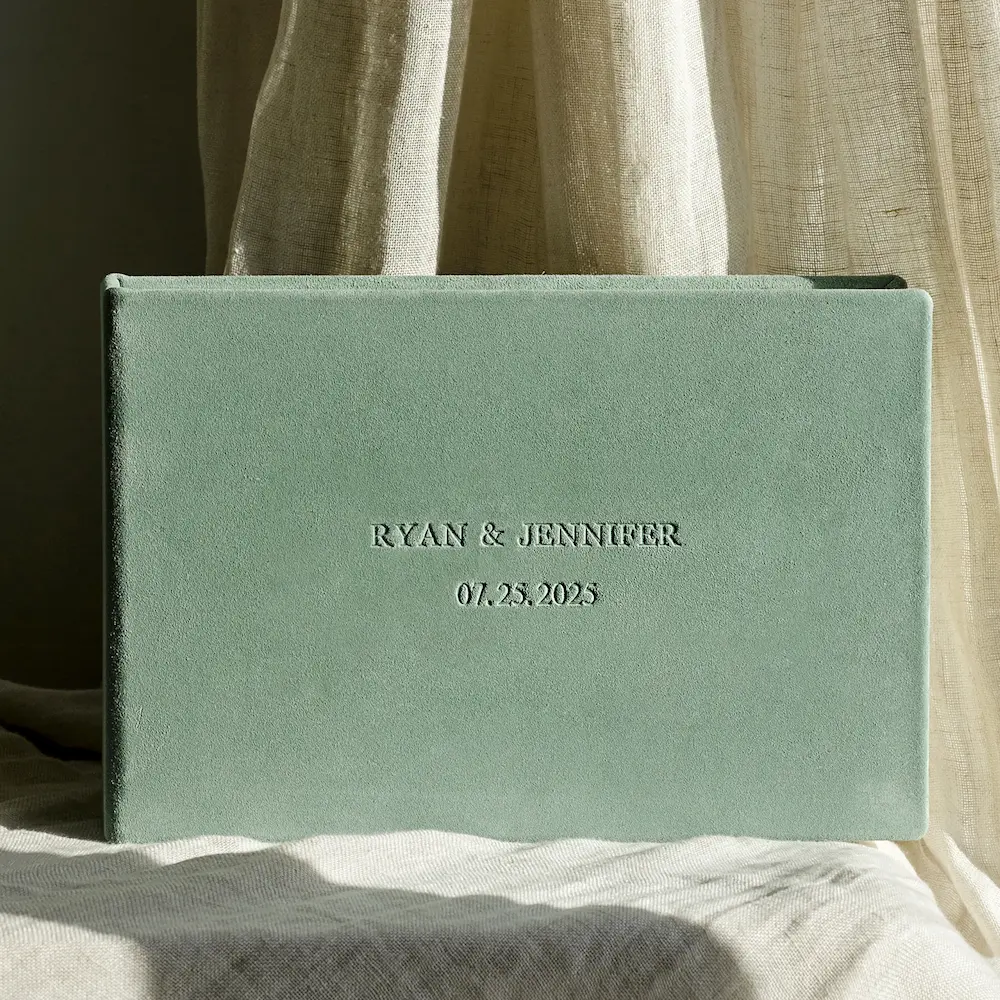 Suede Wedding Guest Book - Image 4