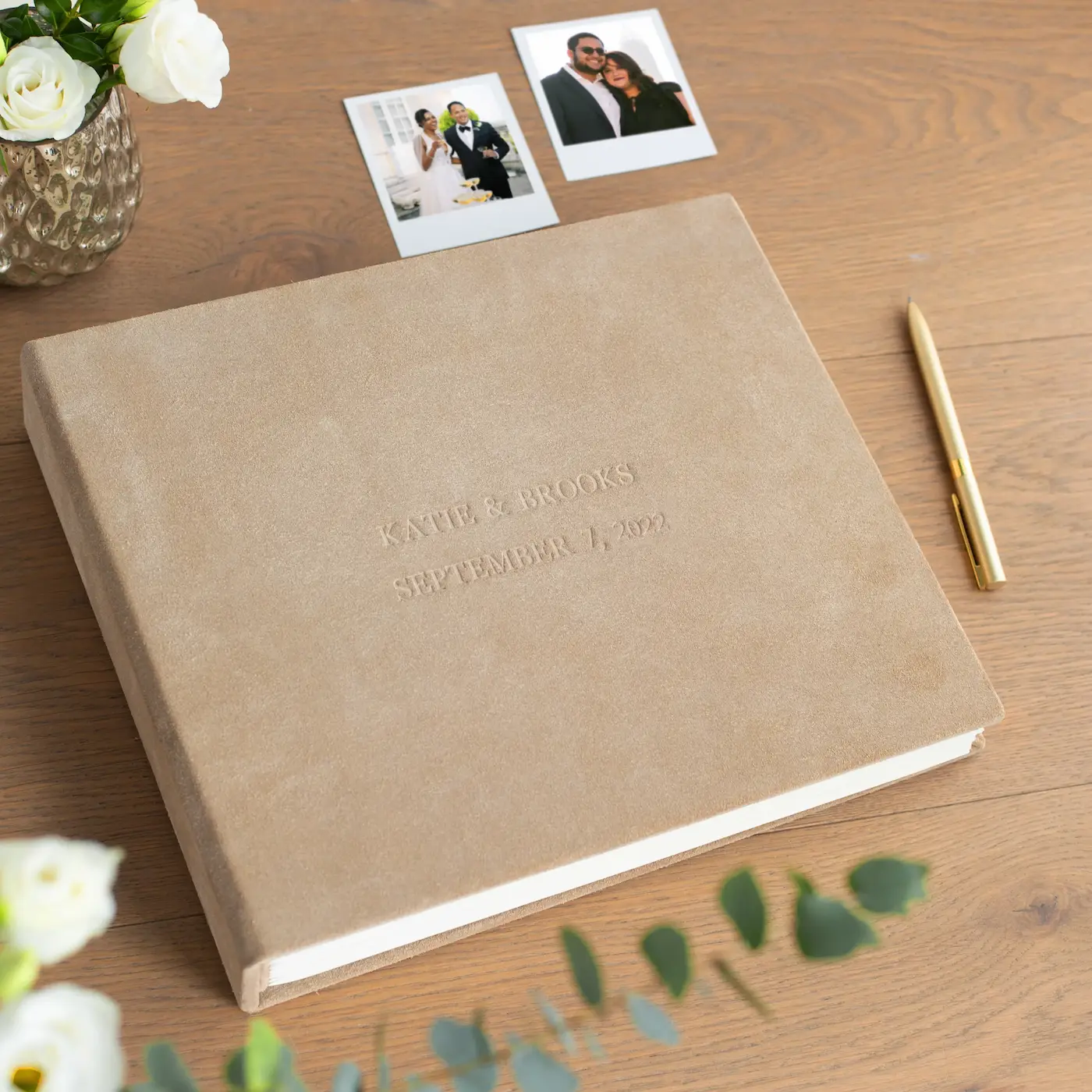 Suede Wedding Guest Book - copy