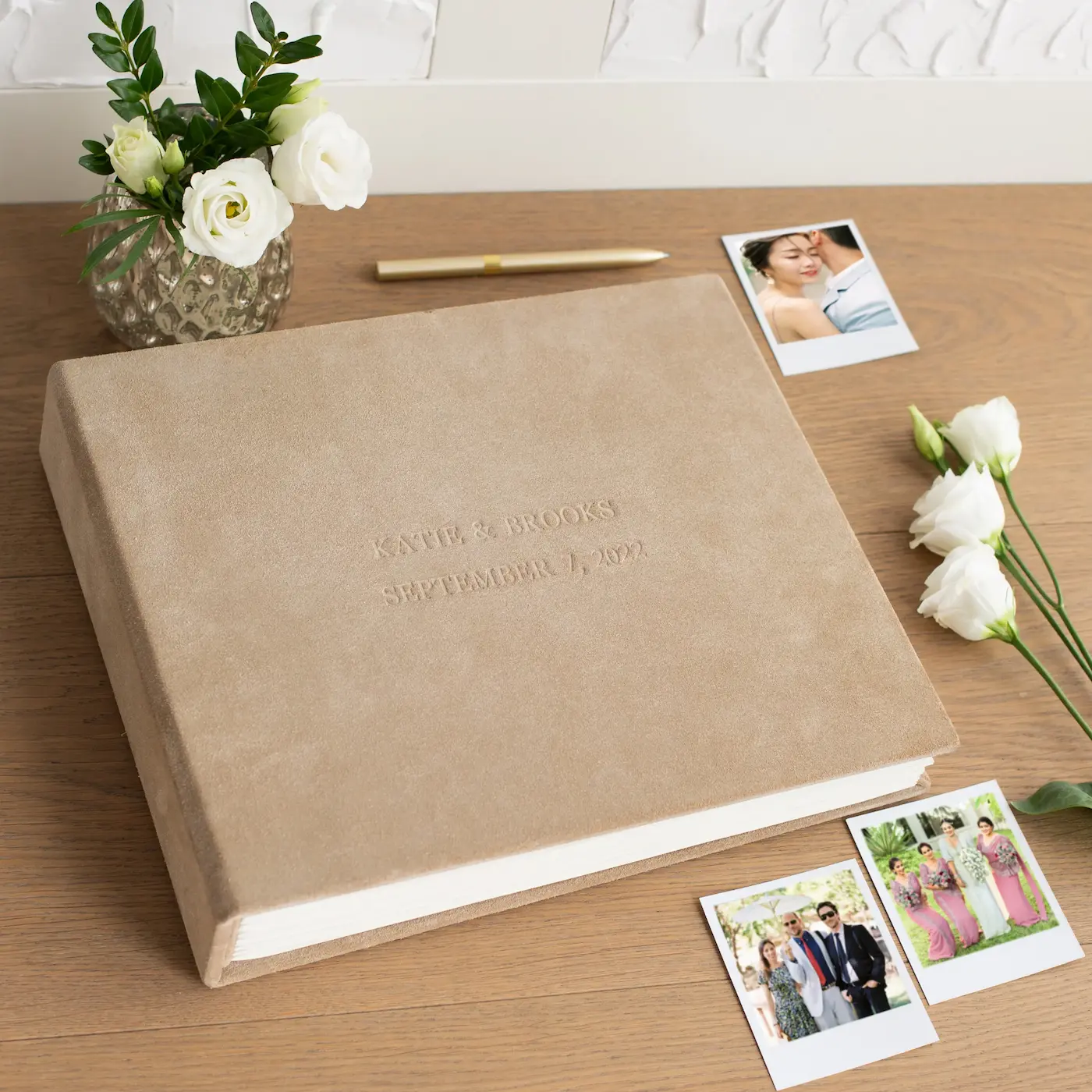 Suede Wedding Guest Book - copy - Image 4