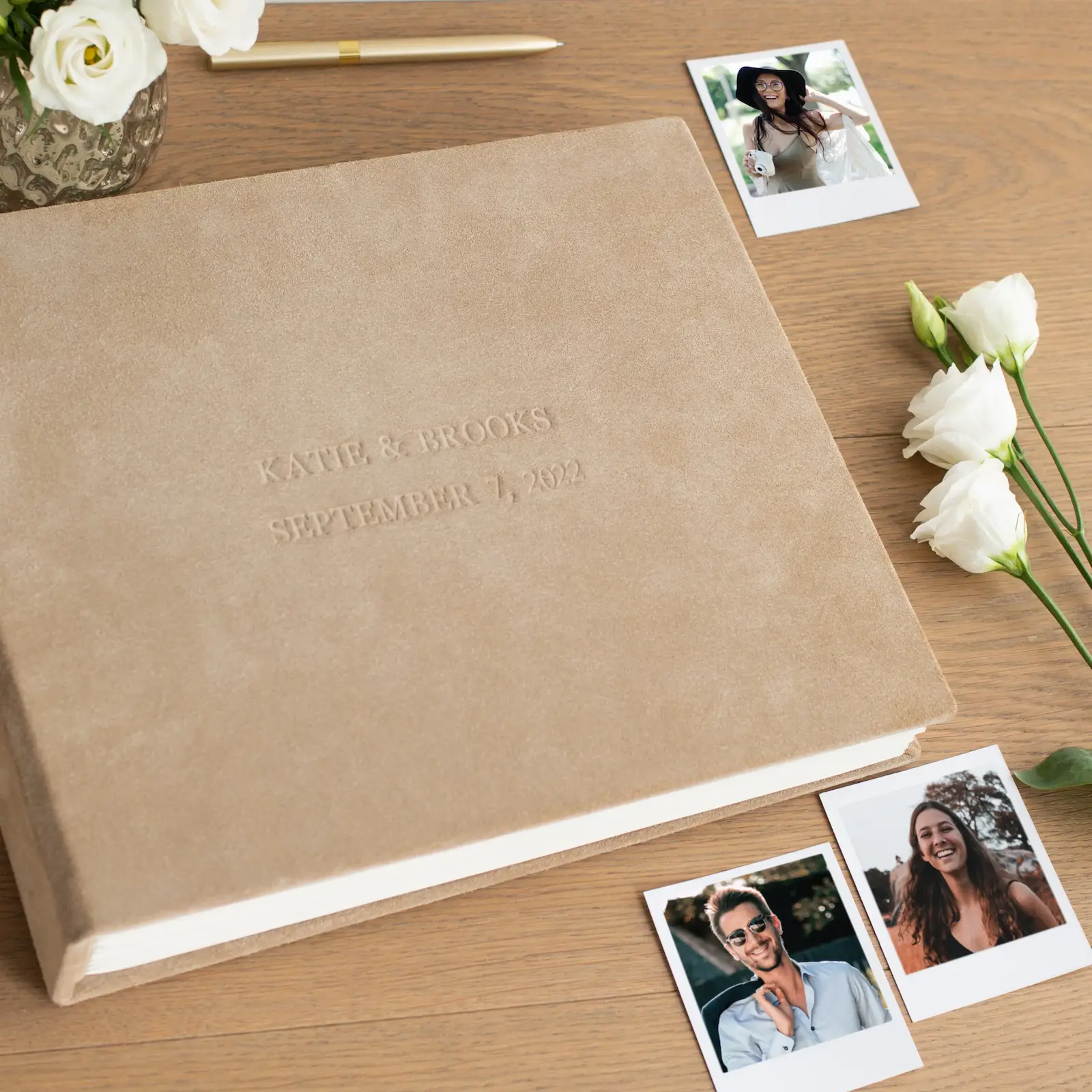 Suede Wedding Guest Book - copy - Image 3