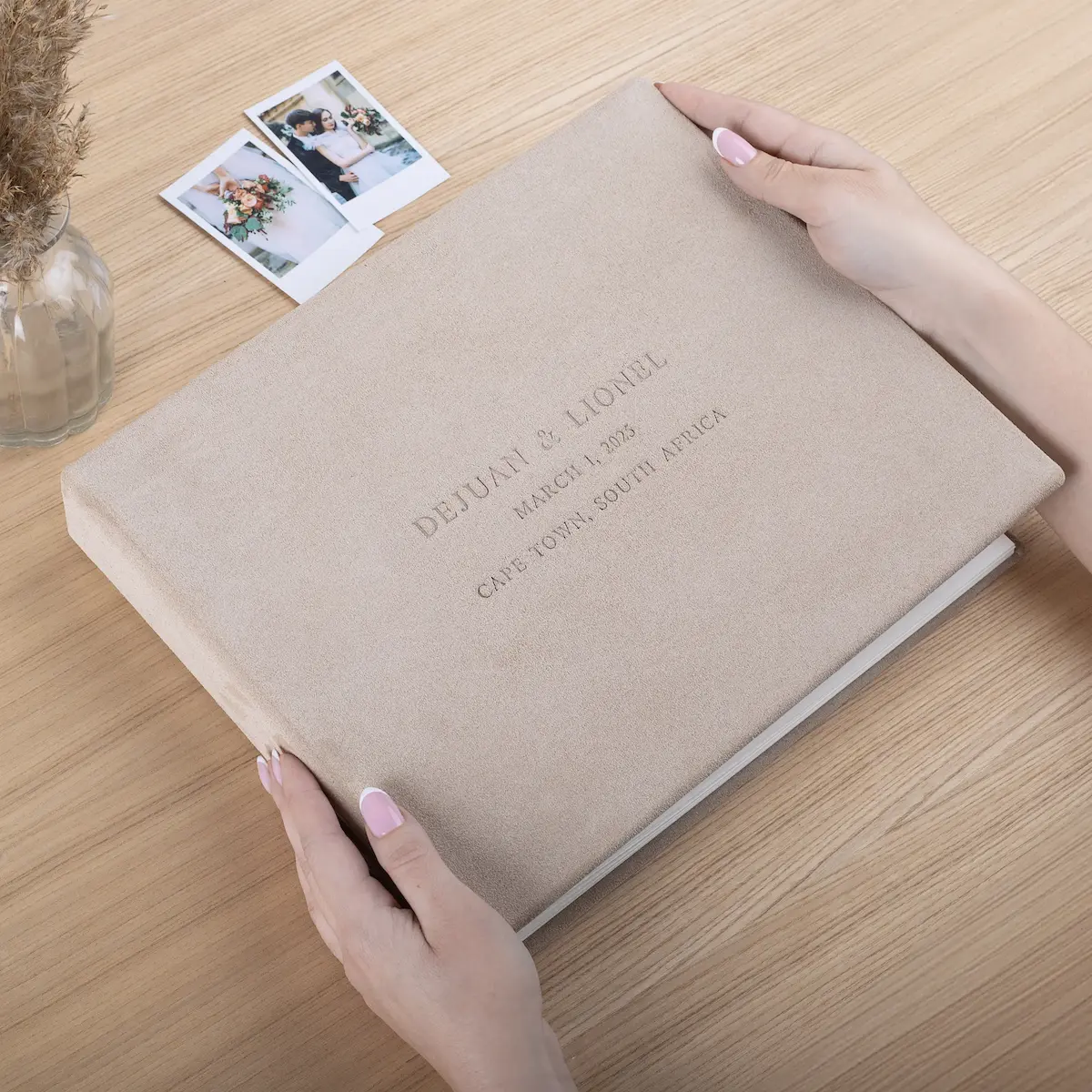 Suede Wedding Guest Book - Image 3