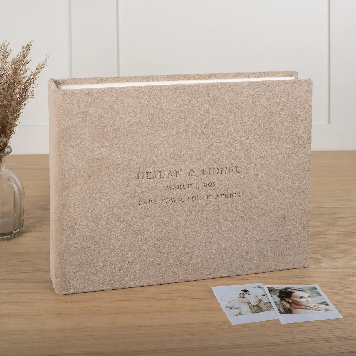 Suede Wedding Guest Book - Image 4
