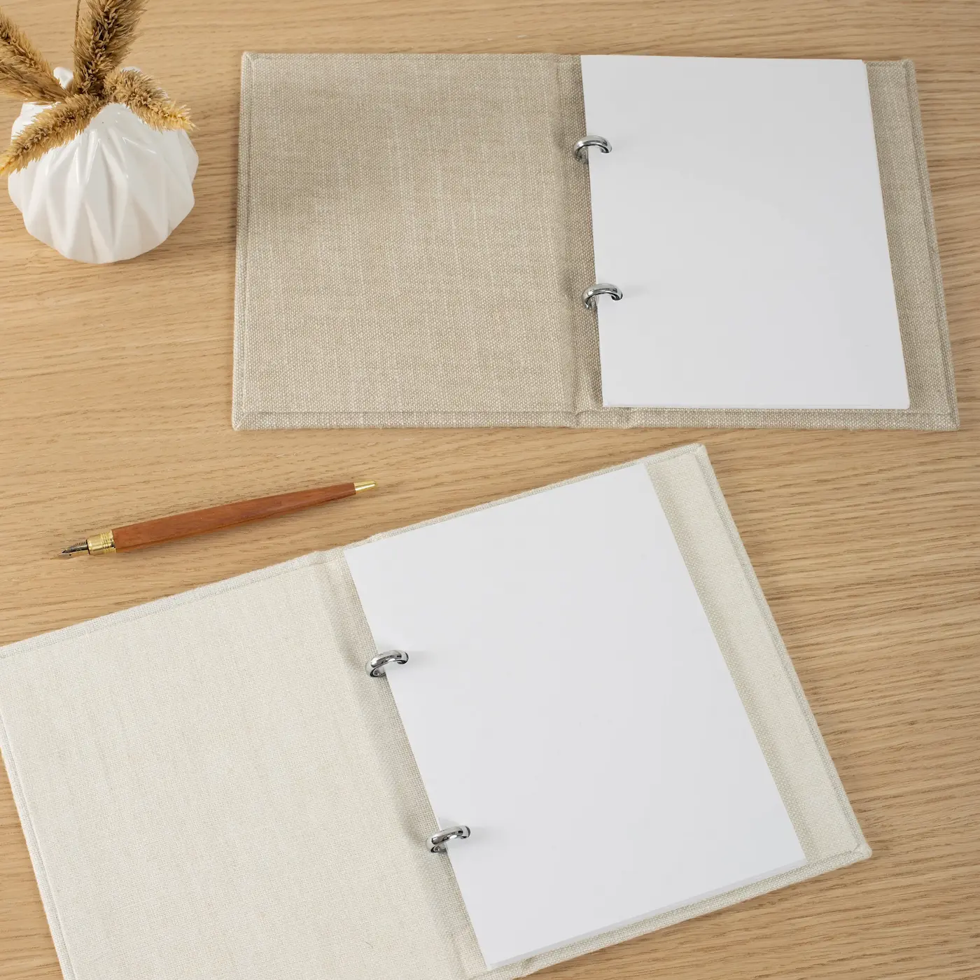 Set of 2 Linen Vow Books - Image 6