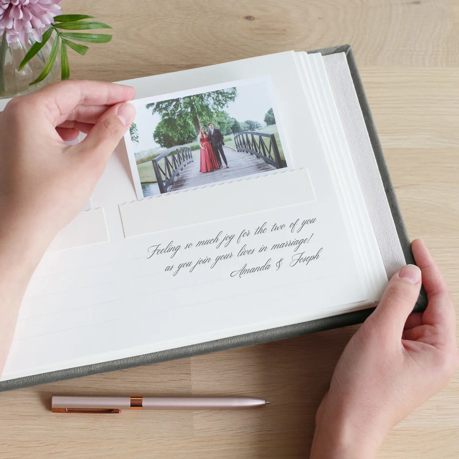 Suede Wedding Guest Book - Image 2