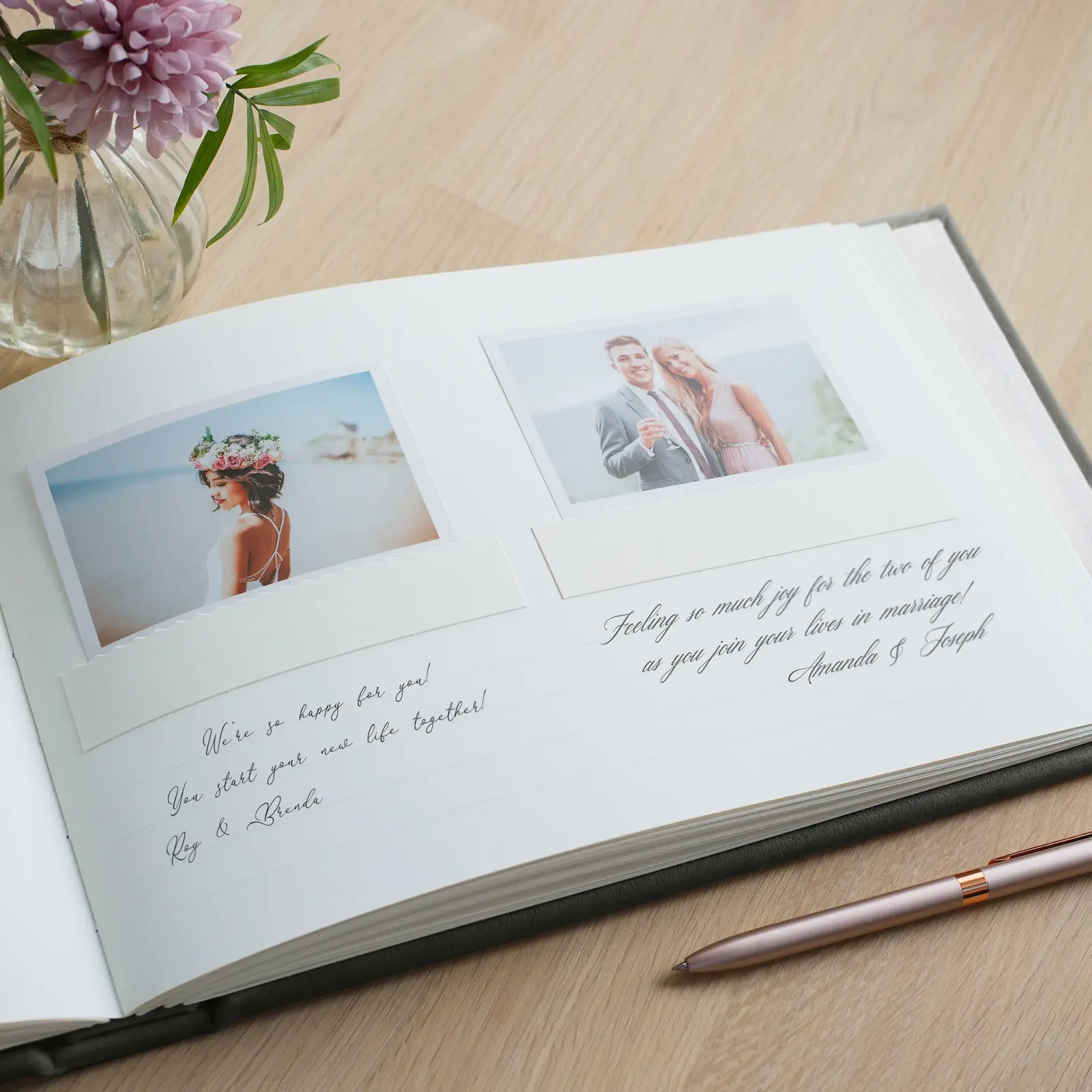 Suede Wedding Guest Book - Image 3