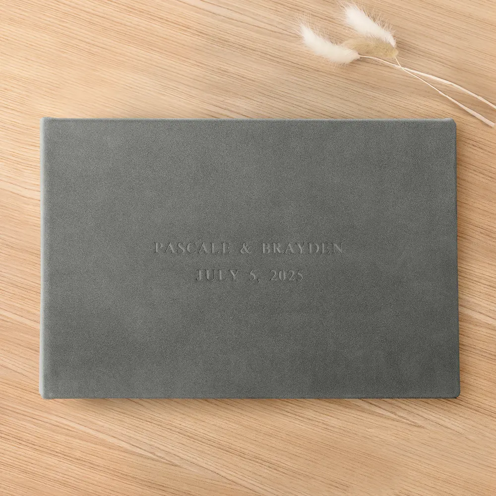 Suede Wedding Guest Book - Image 4