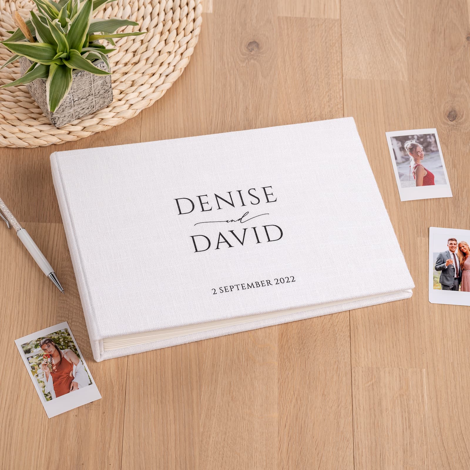 Linen Wedding Guest Book - Image 2