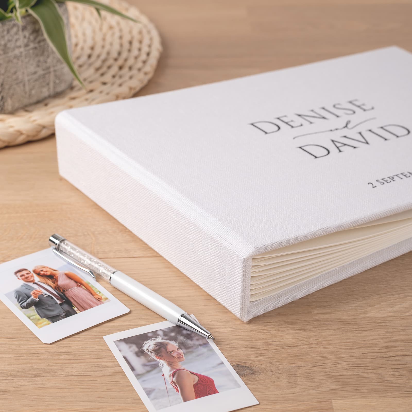 Linen Wedding Guest Book - Image 3