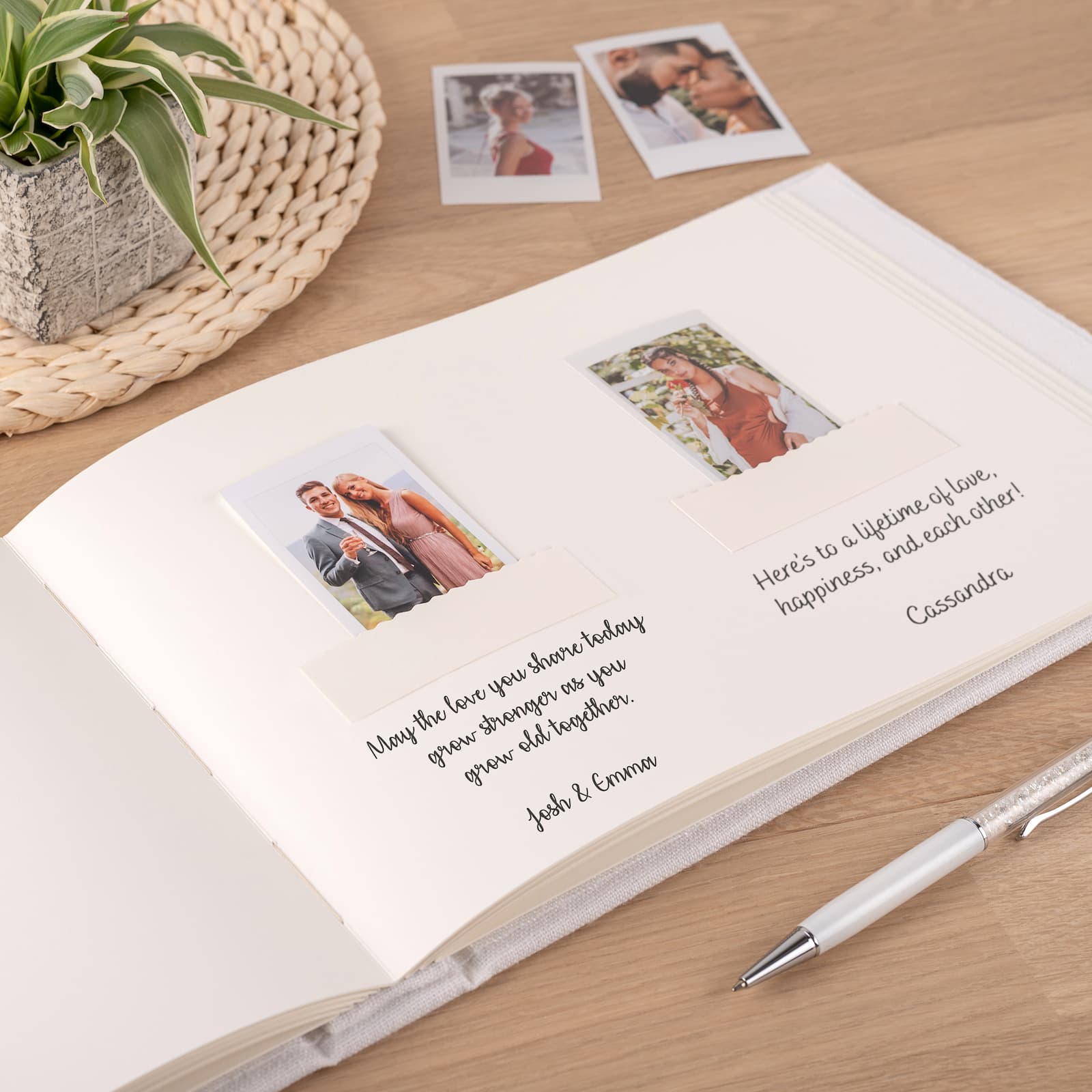 Linen Wedding Guest Book - Image 4