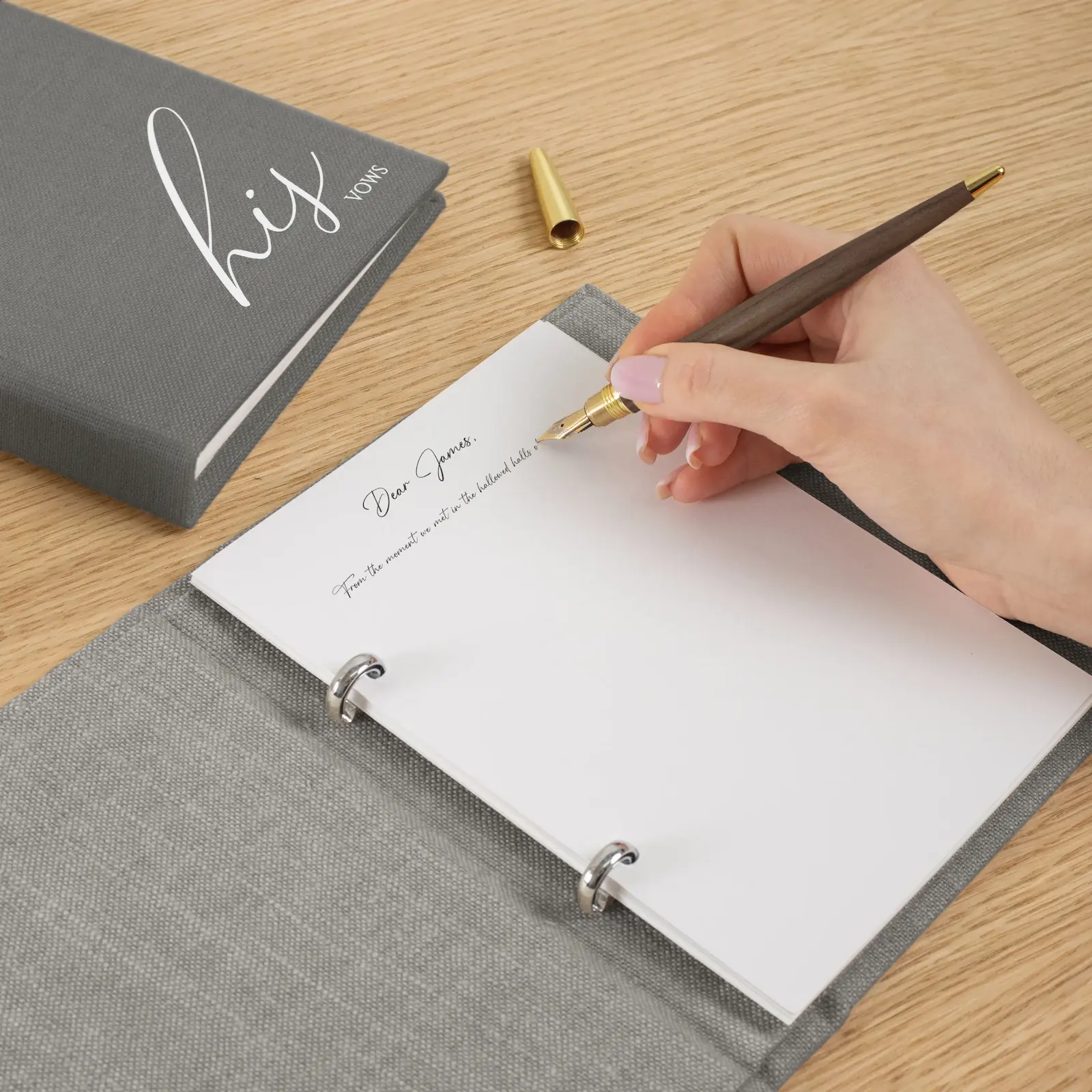 Set of 2 Linen Vow Books - Image 3