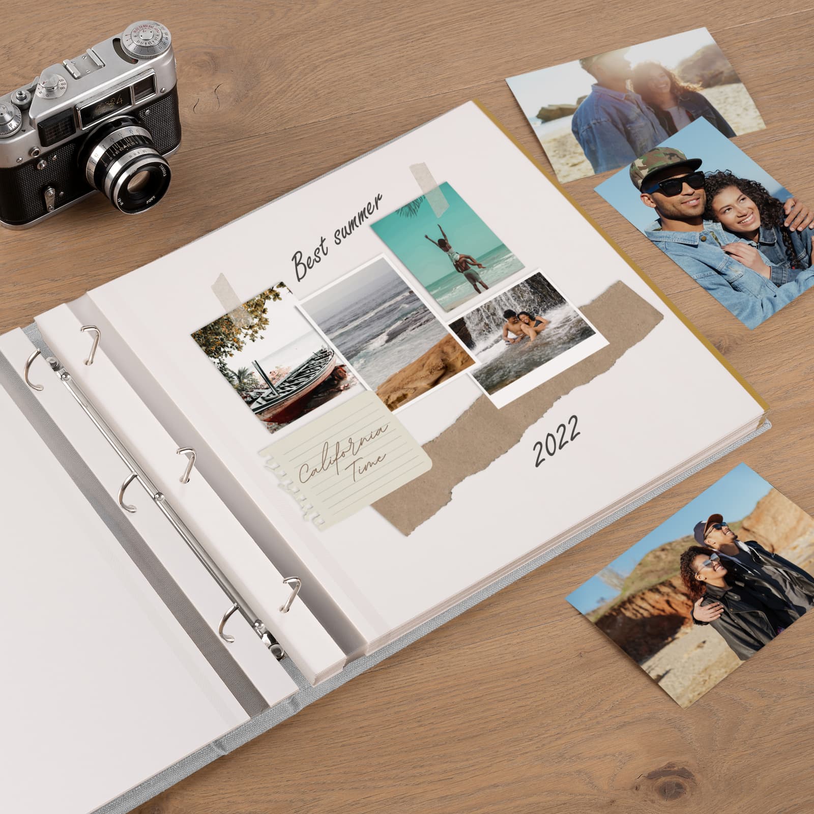 Linen Self-Adhesive Ring Binder - Image 4