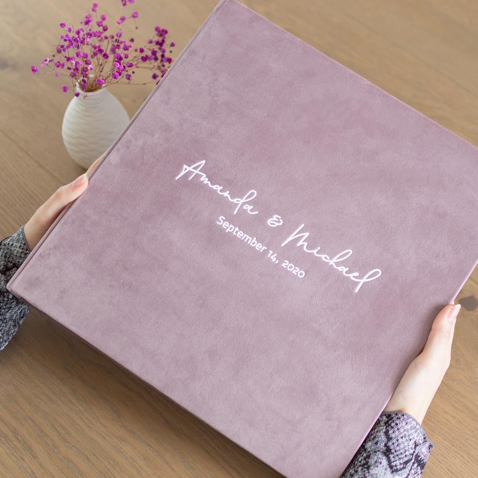 Velvet Self Adhesive Photo Album, Purple Lilac - Image 5
