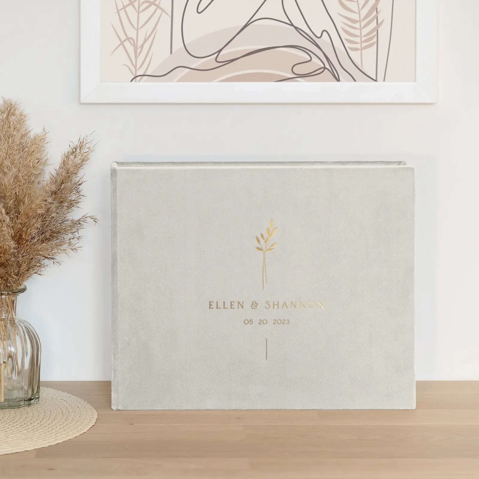 Velvet Wedding Guest Book - Image 3